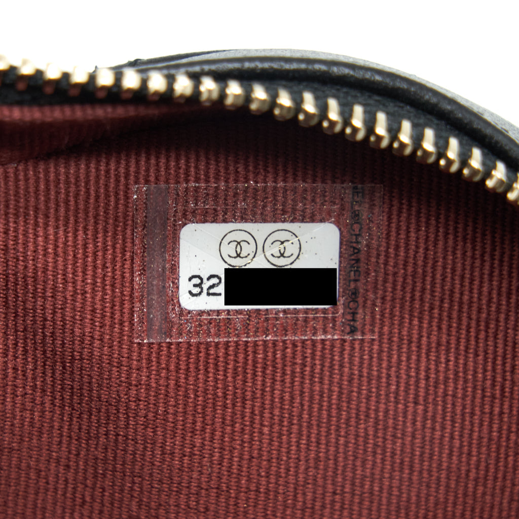 CHANEL 22S SMALL HEART BAG LAMBSKIN BLACK LGHW