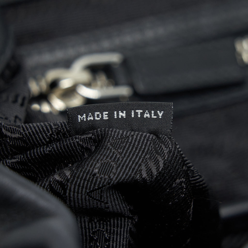 PRADA ZAINETTO BACKPACK SOFT CALFSKIN BLACK SHW