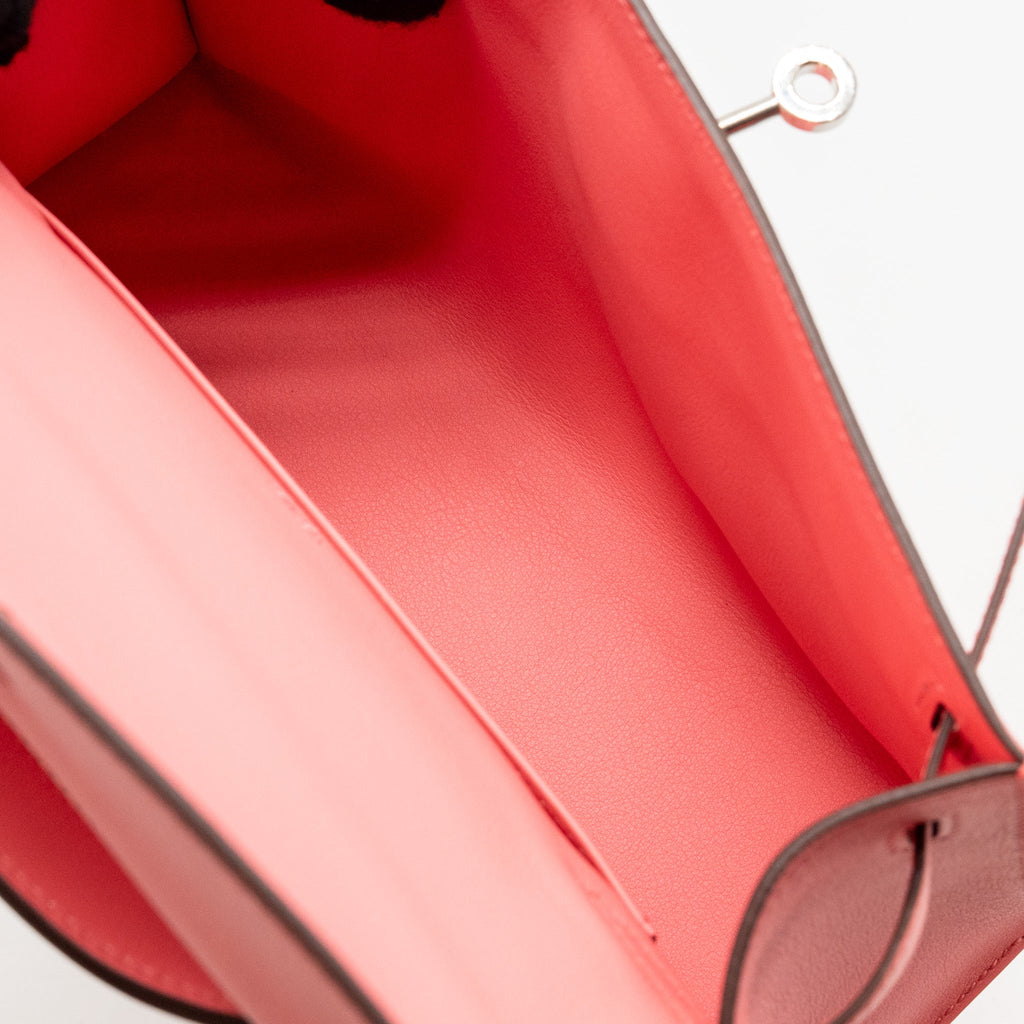 HERMES KELLY POCHETTE SWIFT K4 ROSE ETE SHW