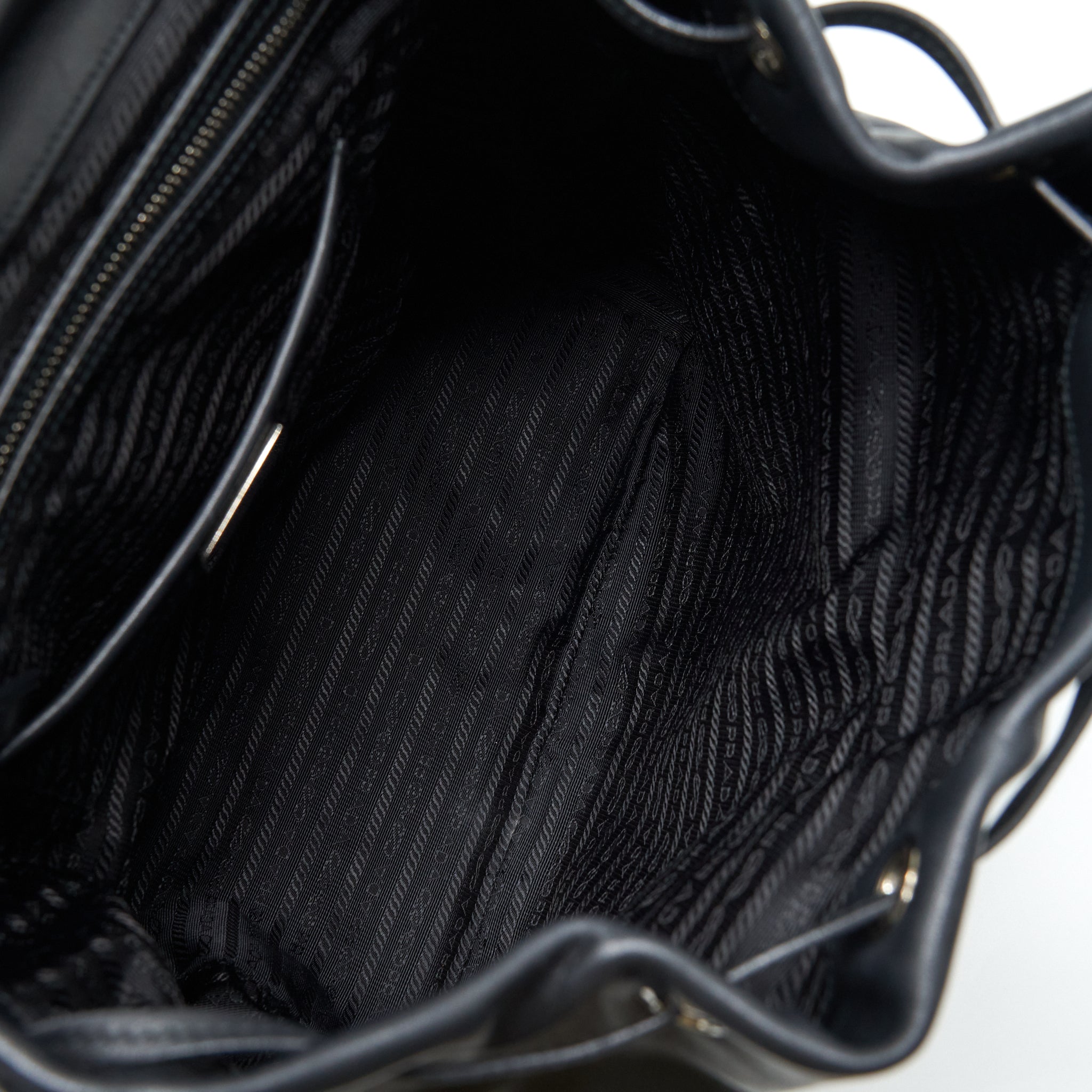 PRADA ZAINETTO BACKPACK SOFT CALFSKIN BLACK SHW