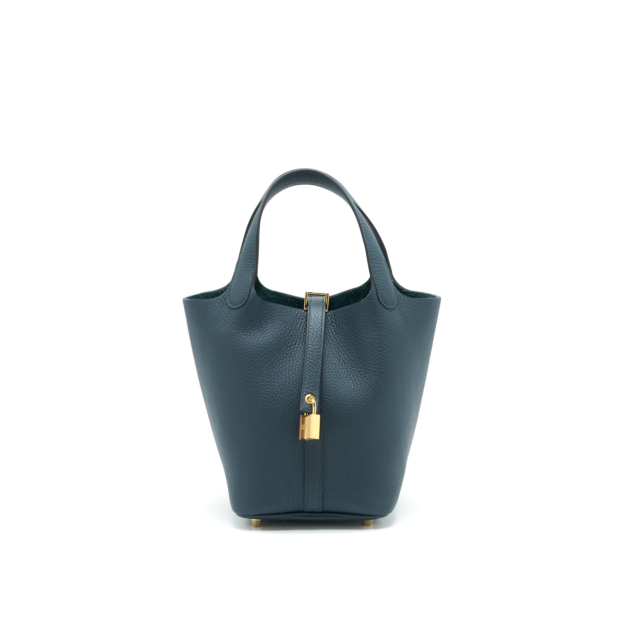 HERMES PICOTIN 18 LOCK BAG VERT CYPRES GHW