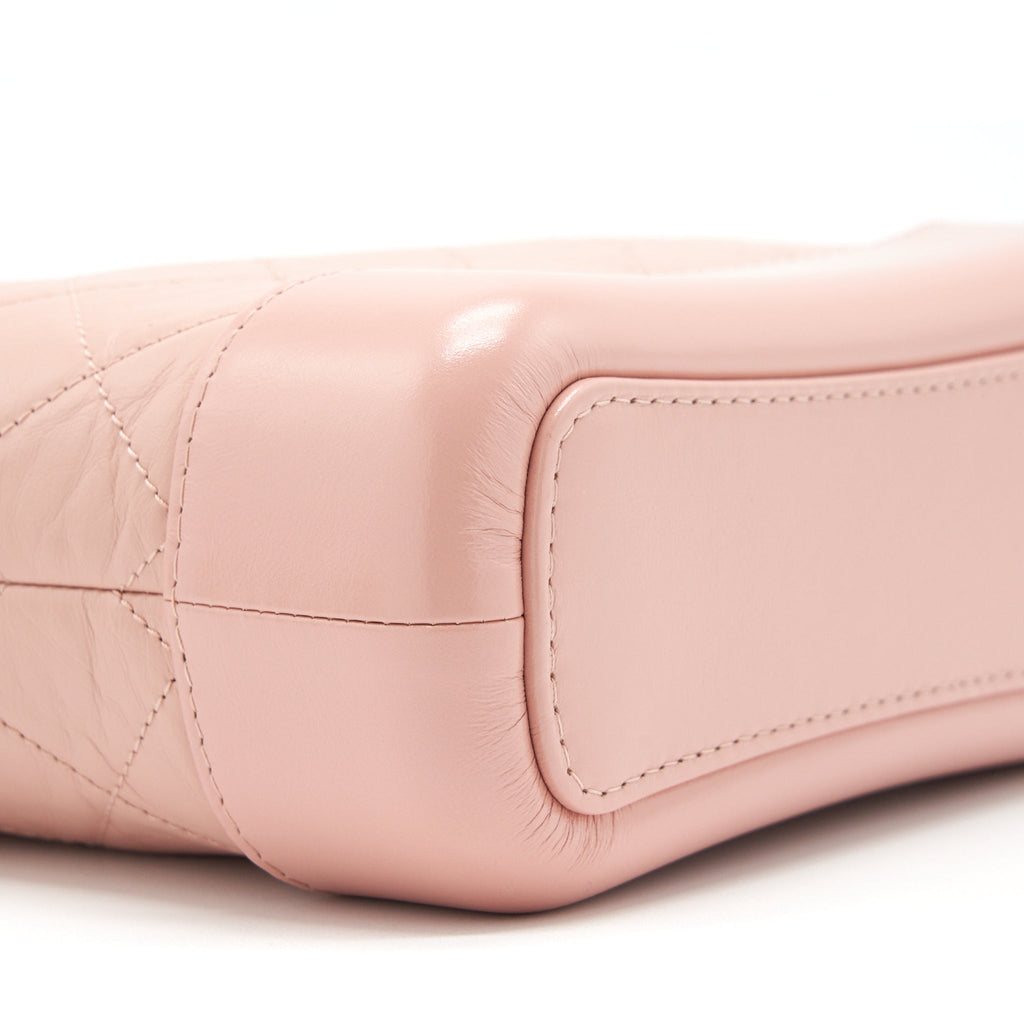 CHANEL SMALL GABRIELLE HOBO BAG AGED CALFSKIN PINK