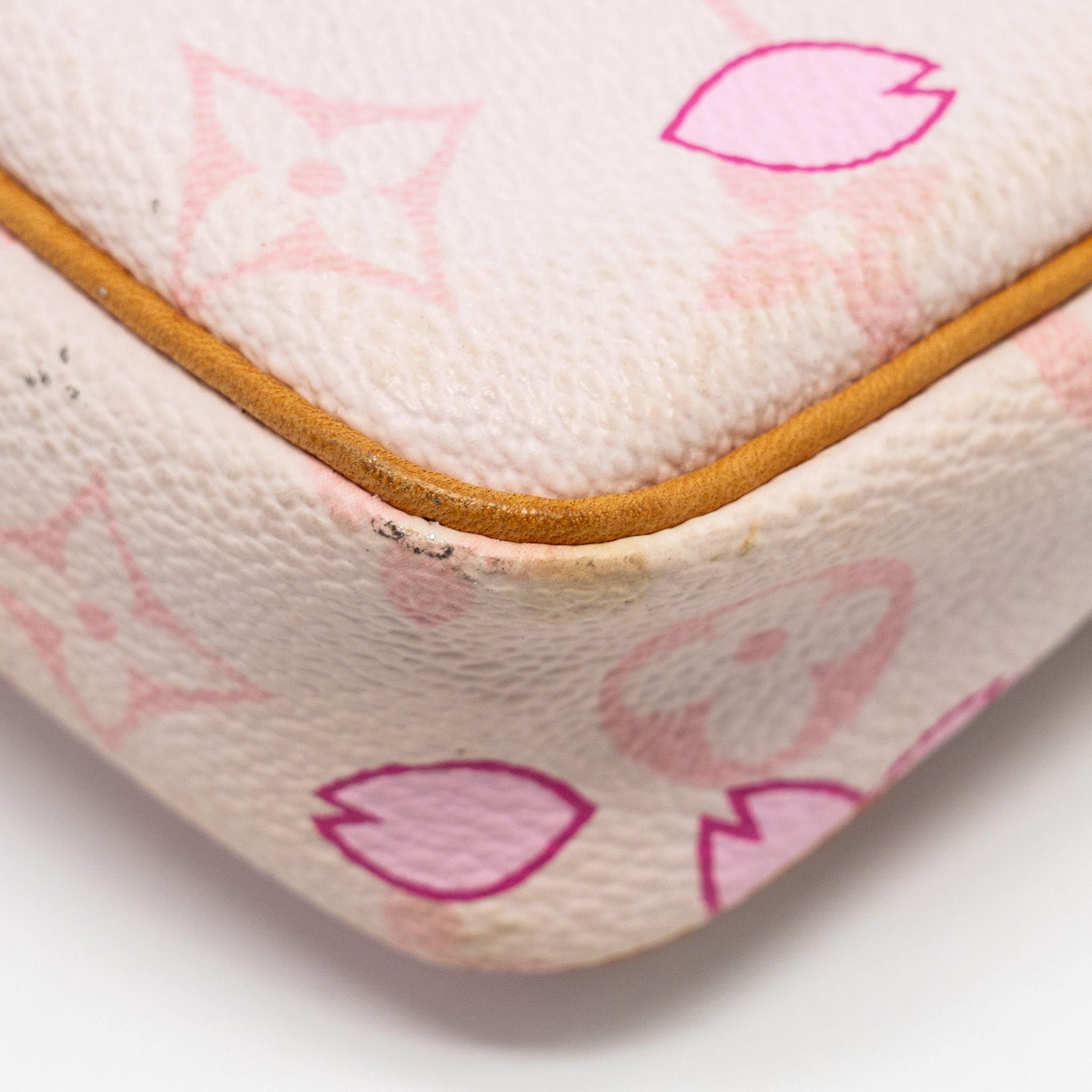 LOUIS VUITTON POCHETTE ACCESSORIES MURAKAMI CHERRY BLOSSOM PINK GHW