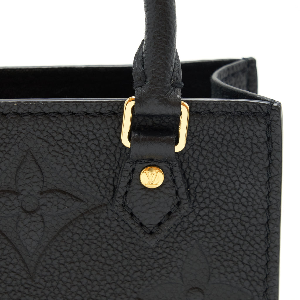 LOUIS VUITTON PETIT SAC PLAT MONOGRAM EMPREINTE BLACK