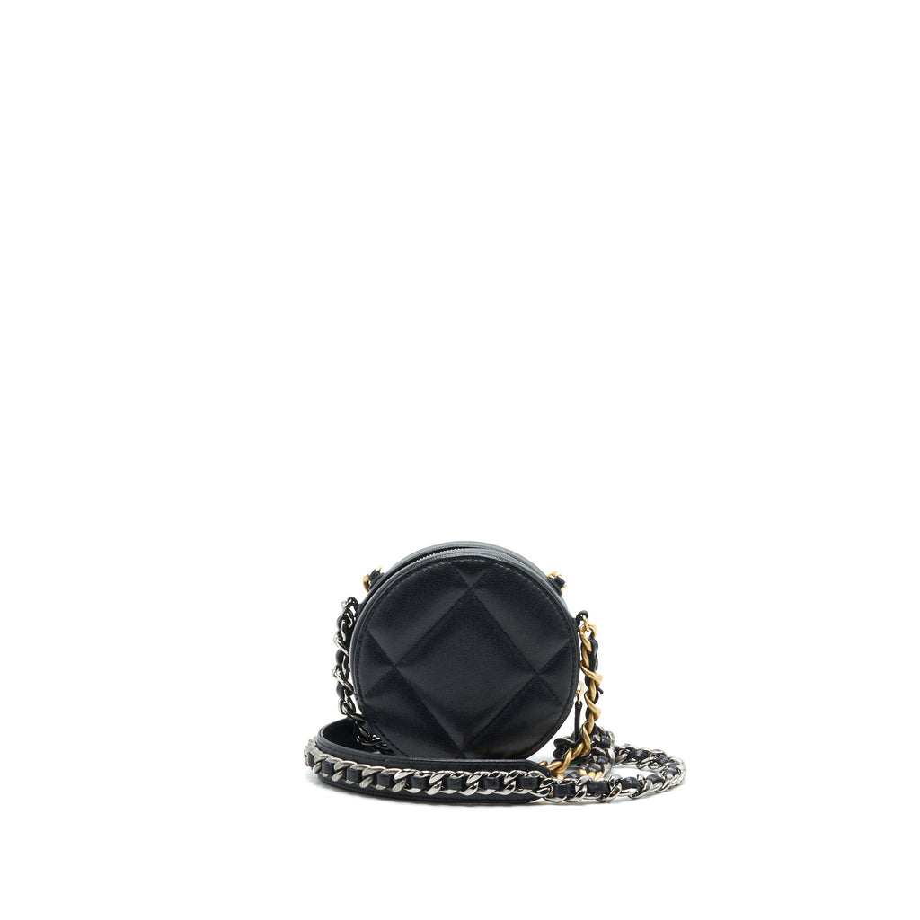 CHANEL 19 CLUTCH WITH CHAIN IN BLACK