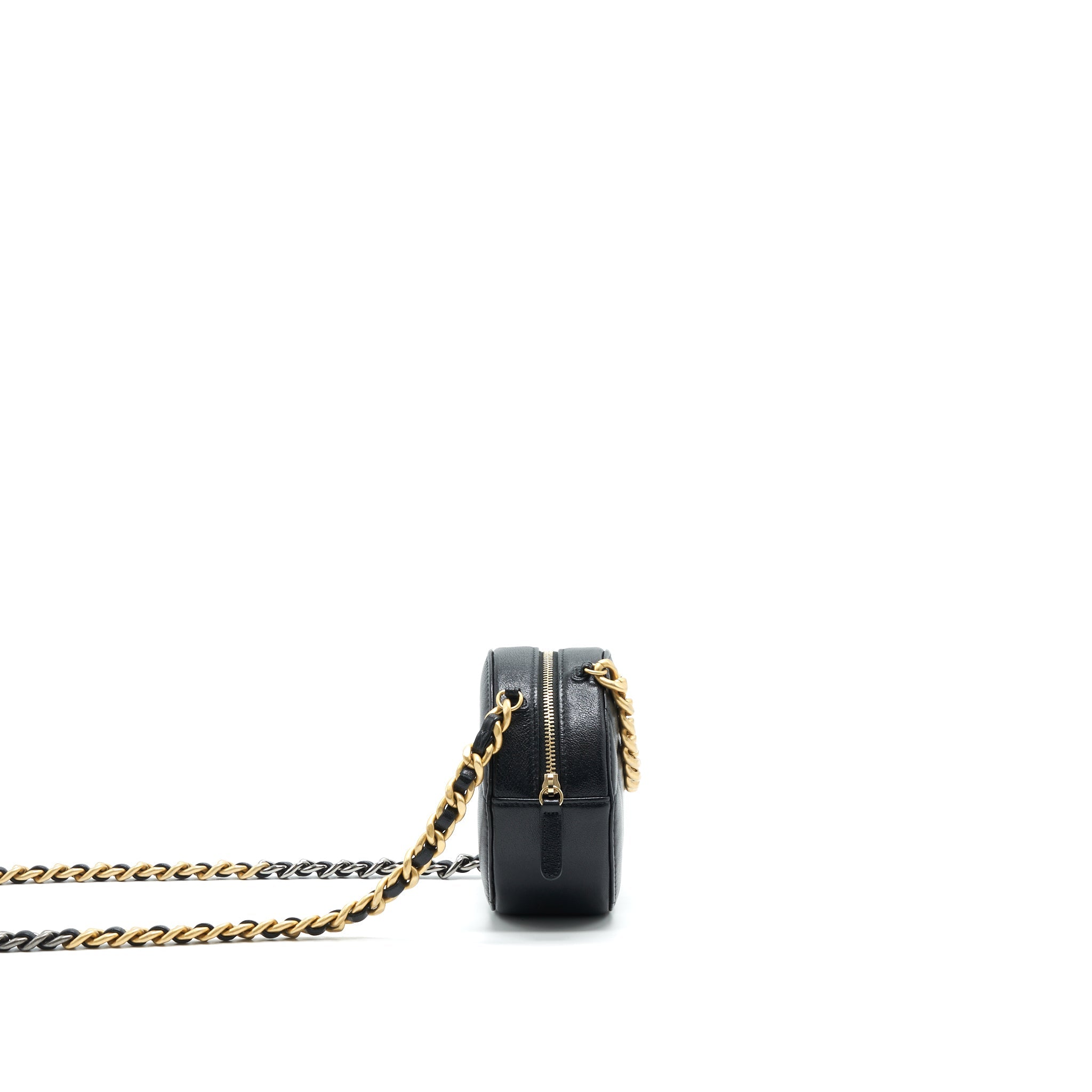 CHANEL 19 CLUTCH WITH CHAIN IN BLACK