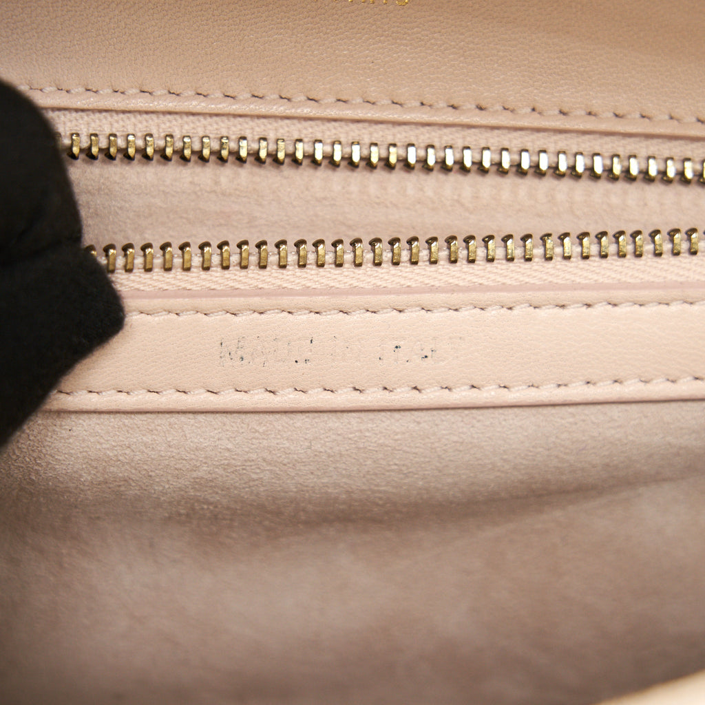 DIOR SMALL STUDDED DIORAMA BEIGE WITH GHW