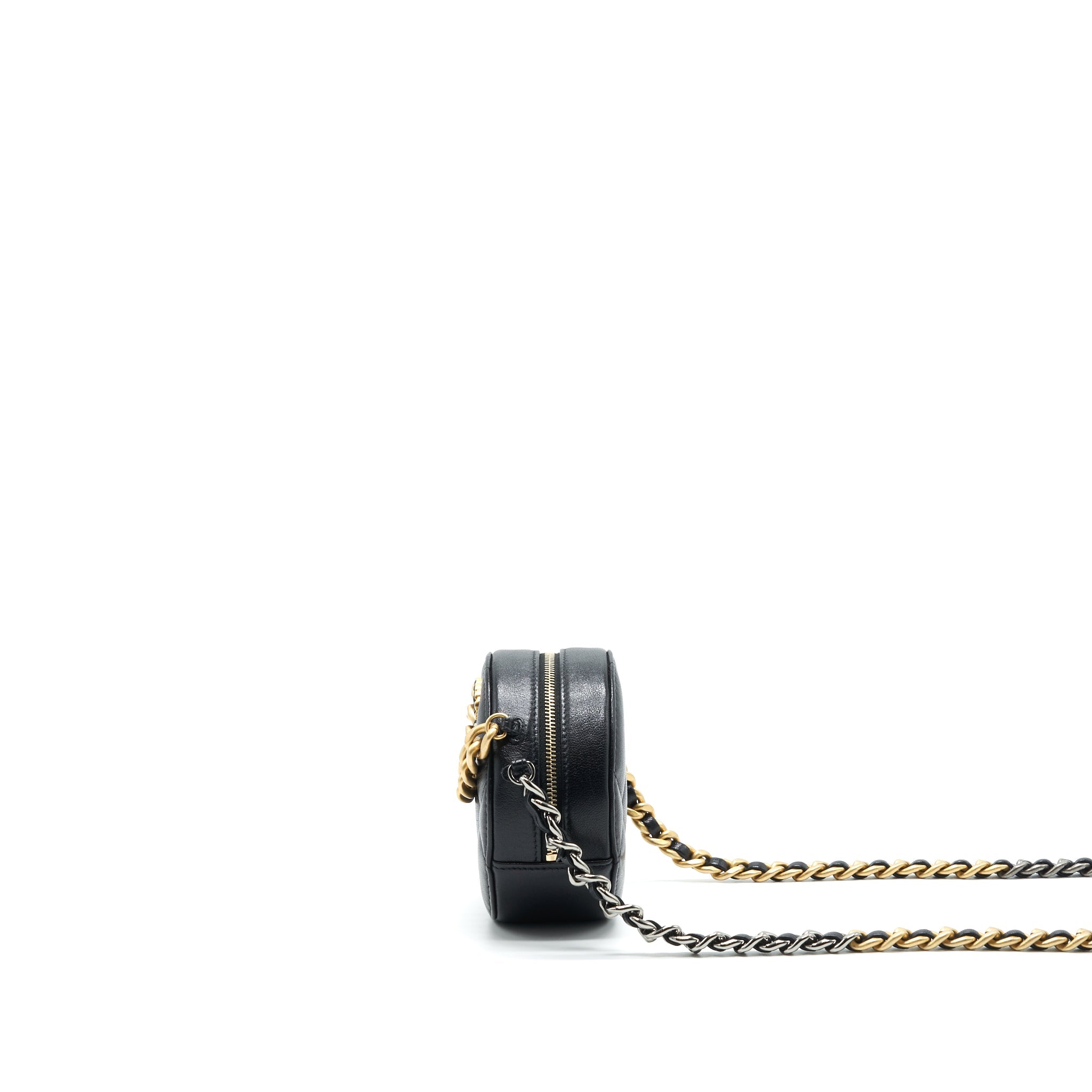 CHANEL 19 CLUTCH WITH CHAIN IN BLACK