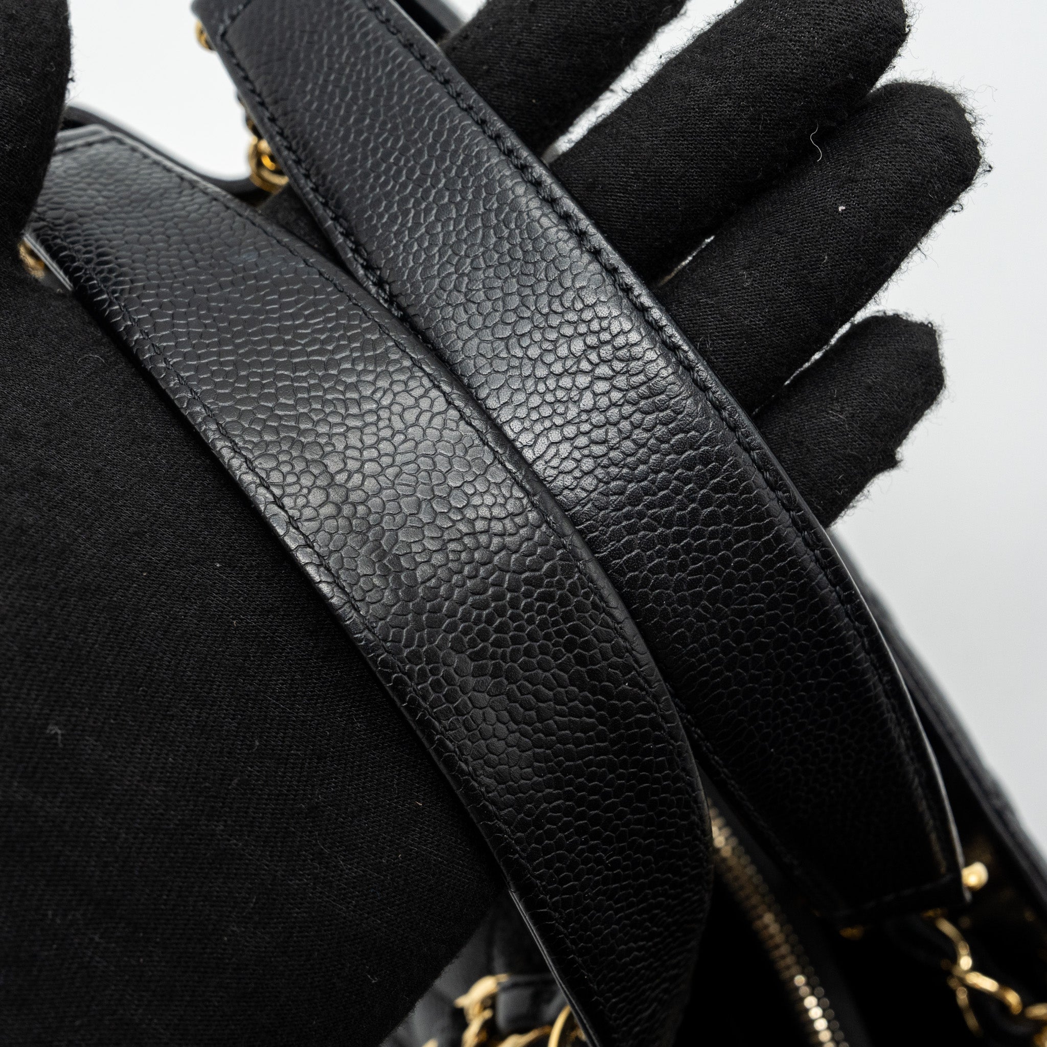 CHANEL GRAND SHOPPING TOTE BAG CAVIAR BLACK GHW