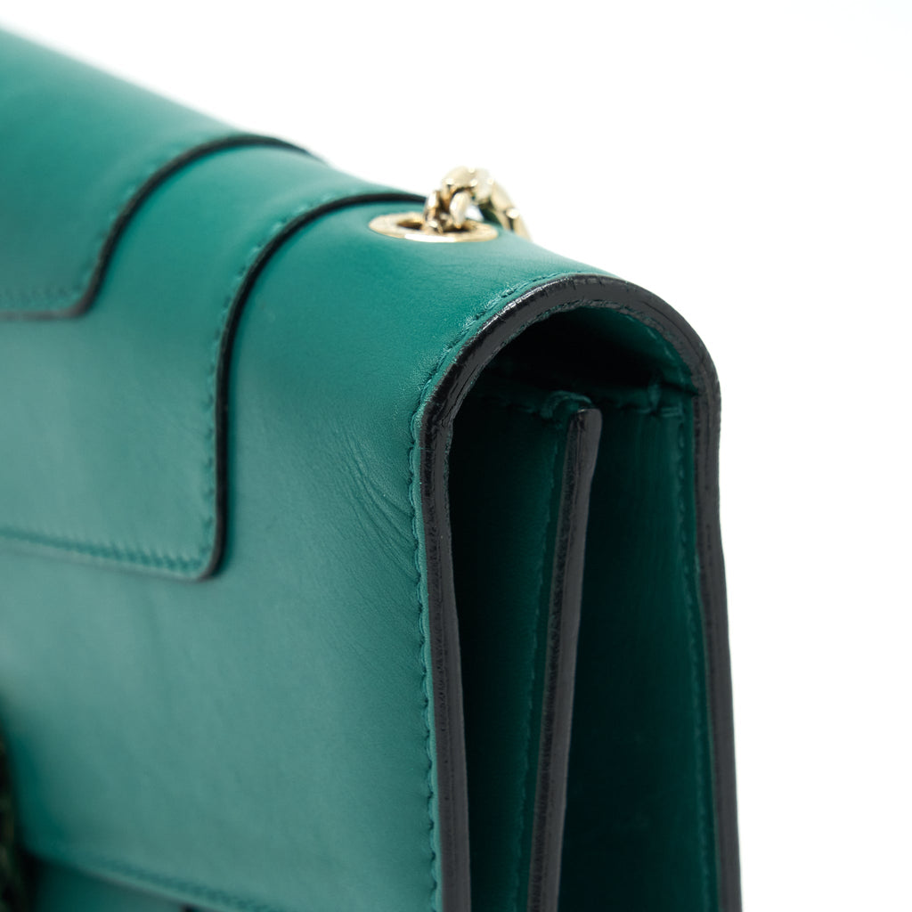 BVLGARI SERPENTI FOREVER CHAIN BAG GREEN