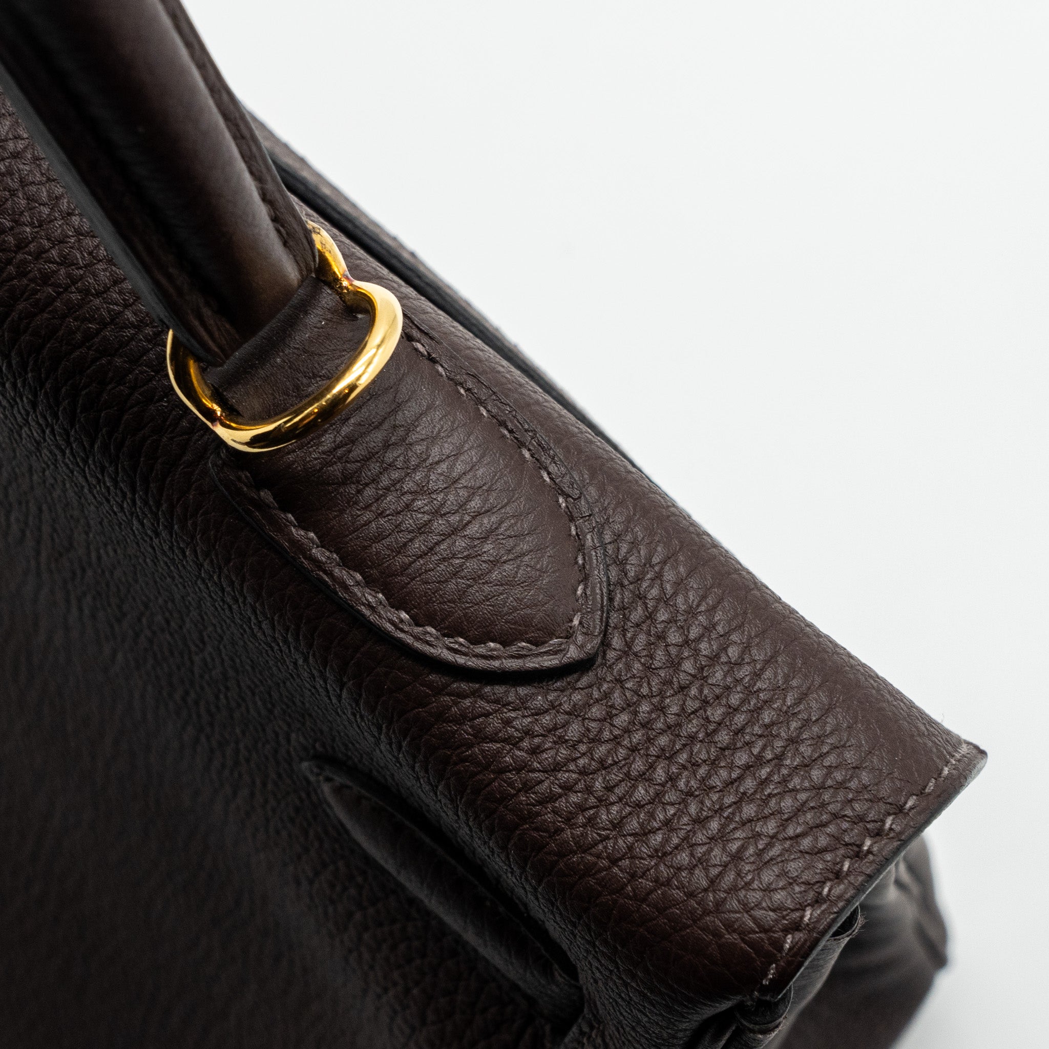 HERMES KELLY 35 TOGO CHOCOLATE GHW