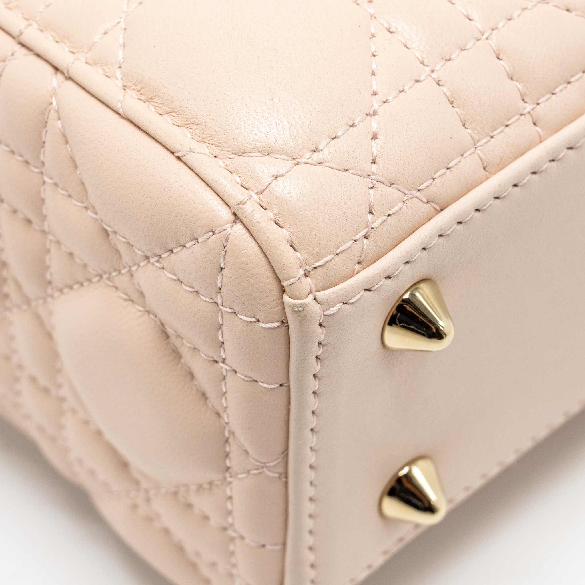 DIOR MY ABC DIOR SMALL LADY DIOR LAMBSKIN PINK LGHW