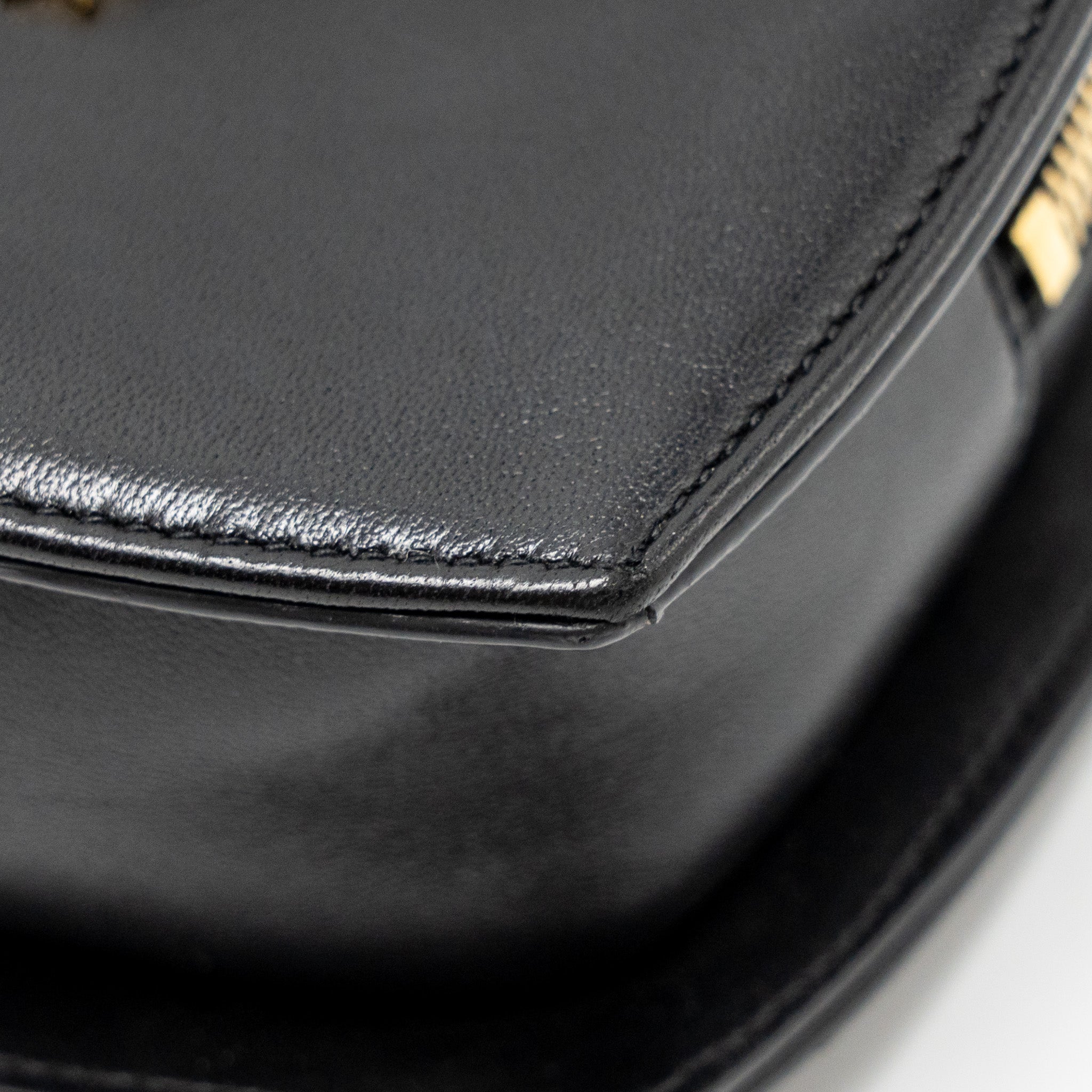 SAINT LAURENT/YSL LOVE HEART CLUTCH LAMBSKIN BLACK GHW