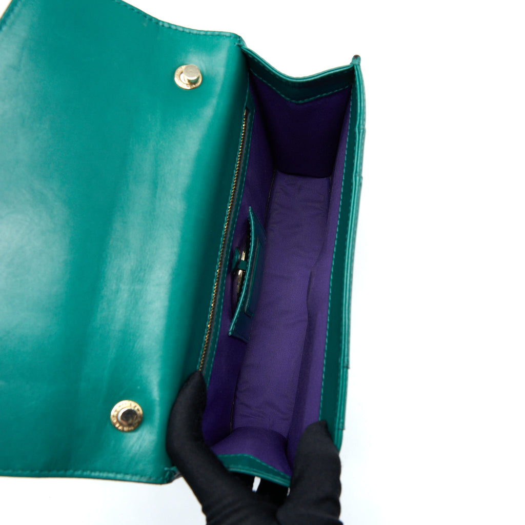 BVLGARI SERPENTI FOREVER CHAIN BAG GREEN