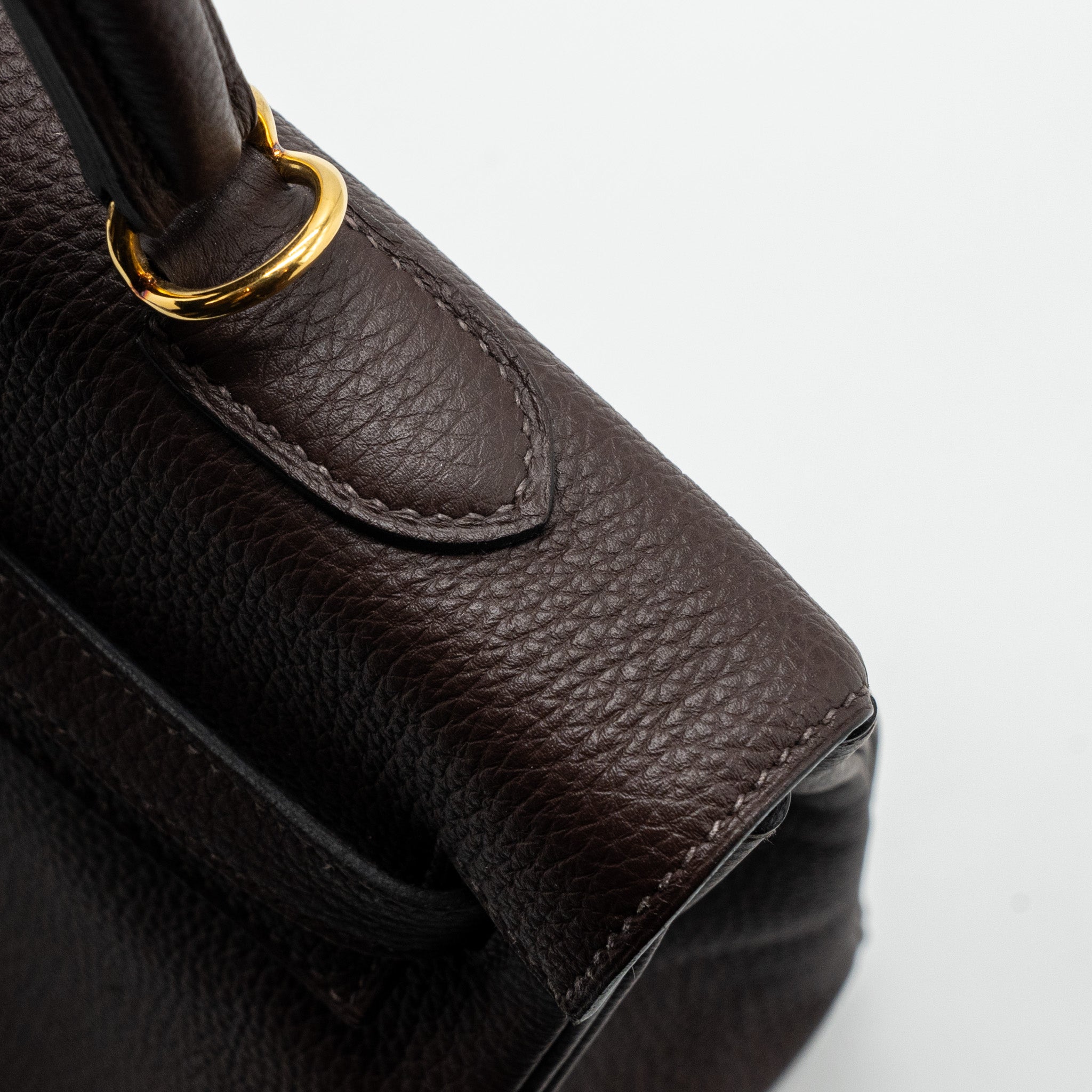 HERMES KELLY 35 TOGO CHOCOLATE GHW