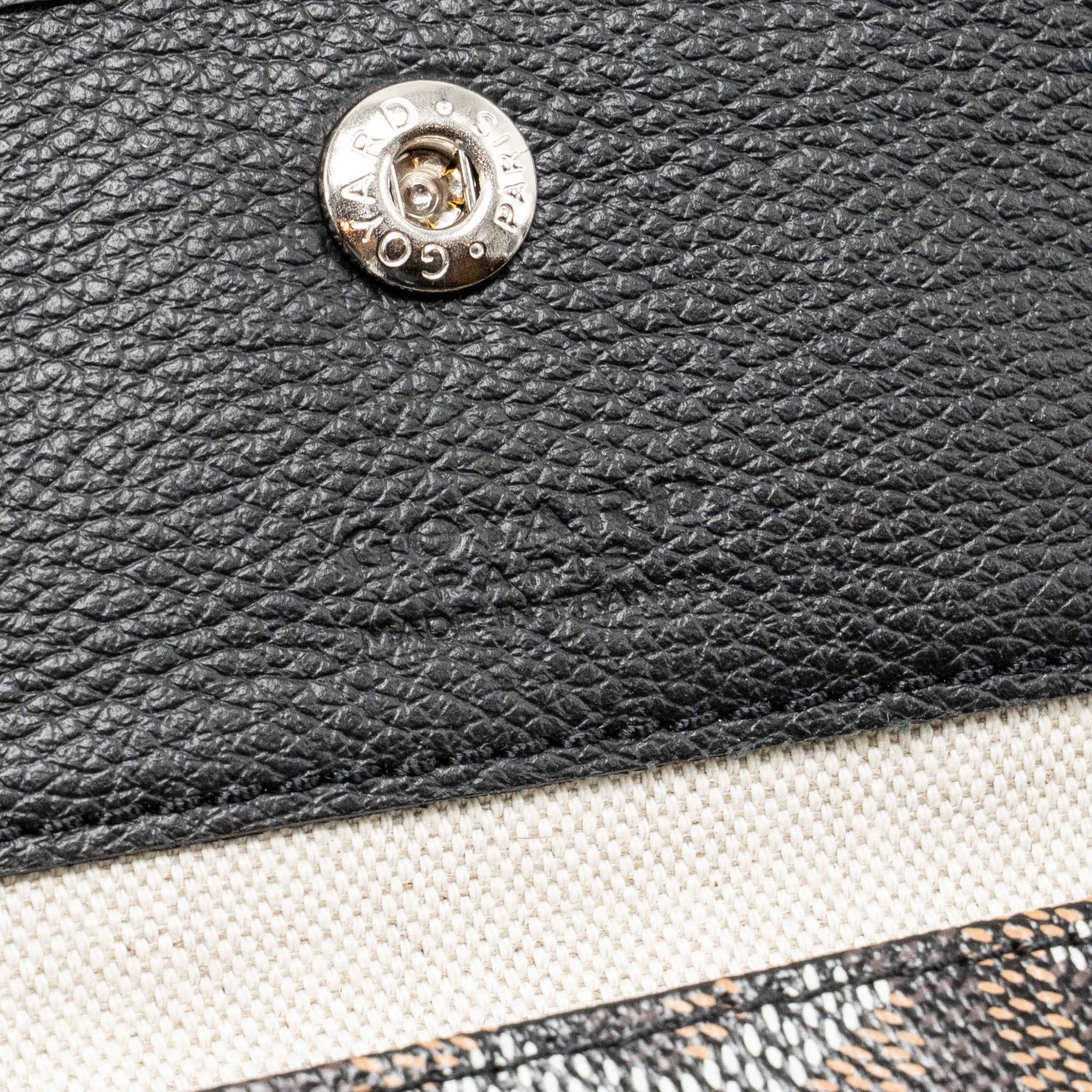 GOYARD BOHEME HOBO BAG GOYARDINE CANVAS BLACK SHW