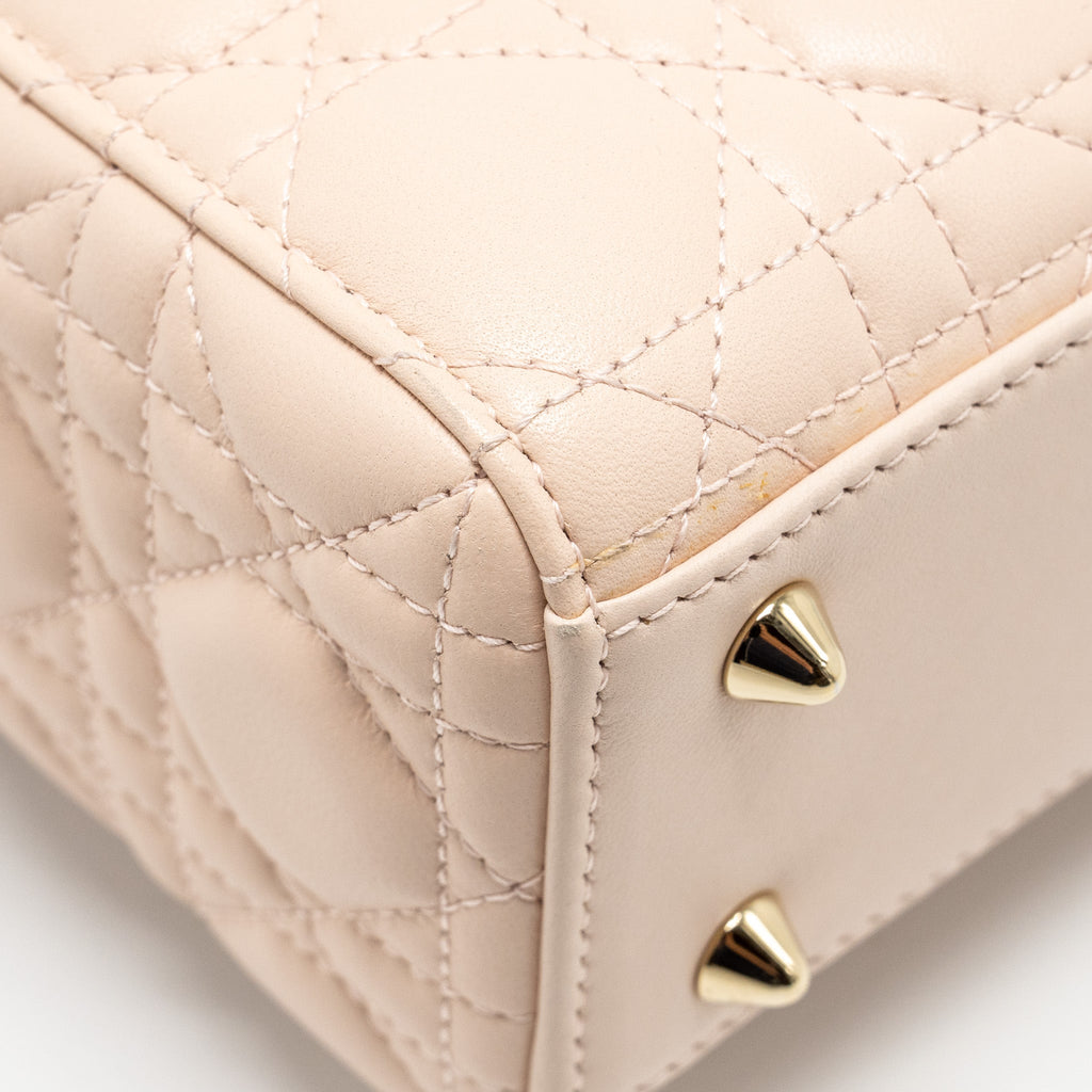 DIOR MY ABC DIOR SMALL LADY DIOR LAMBSKIN PINK LGHW