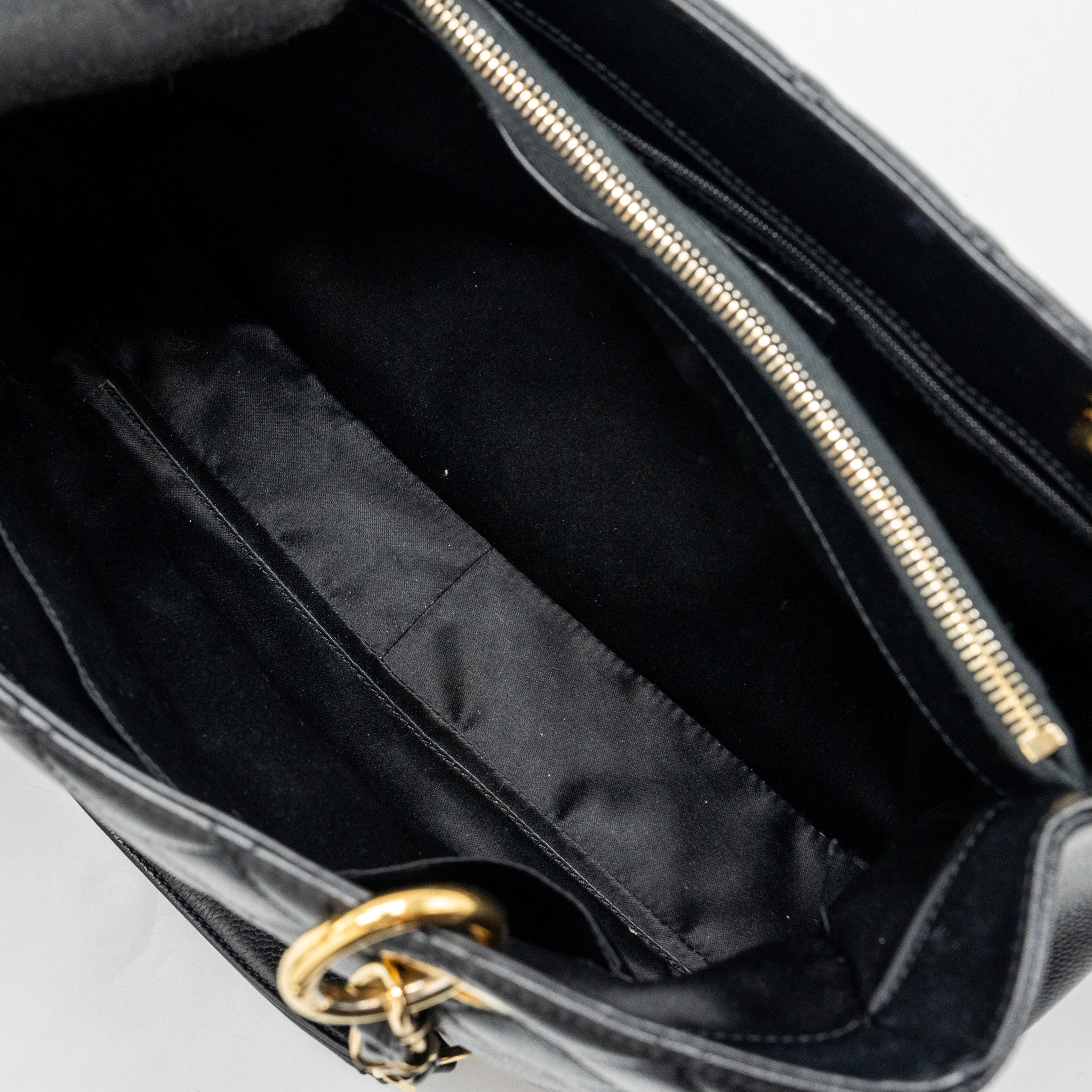 CHANEL GRAND SHOPPING TOTE BAG CAVIAR BLACK GHW