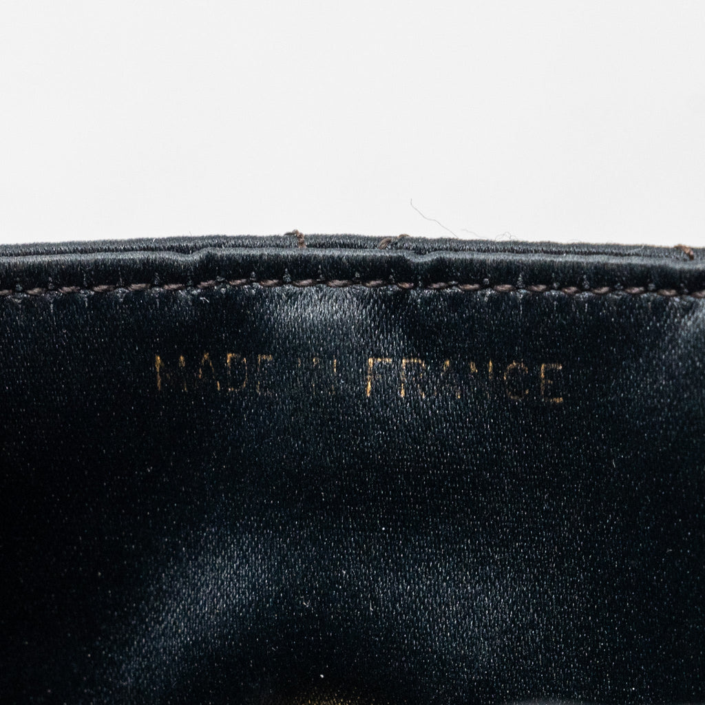 CHANEL VINTAGE FLAP BAG SATIN BLACK GHW