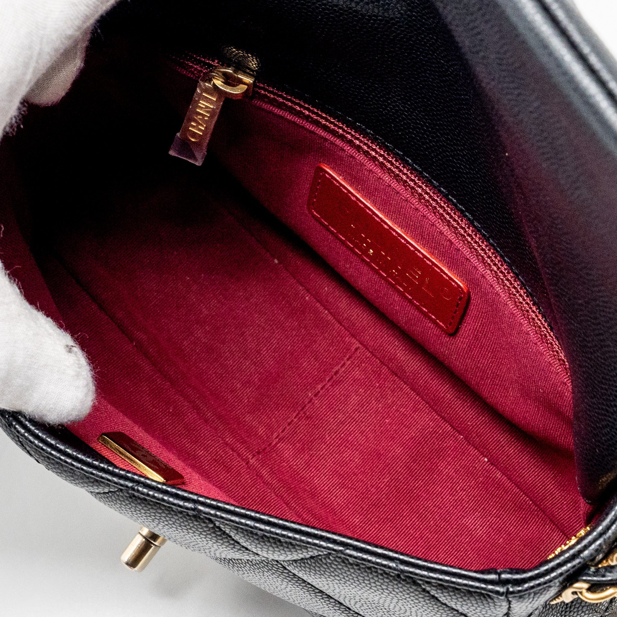 CHANEL TWIST YOUR BUTTON QUILTED FLAP BAG CAVIAR BLACK GHW (MICROCHIP)