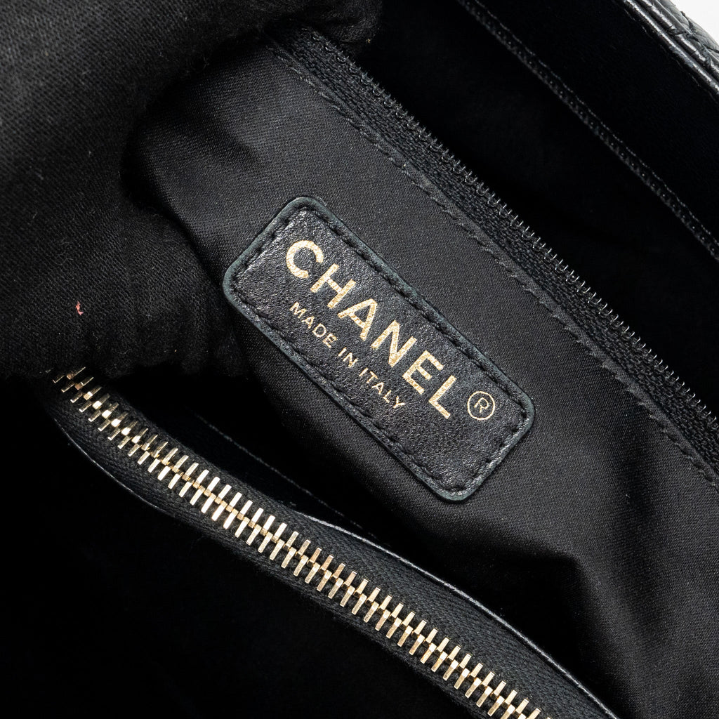 CHANEL GRAND SHOPPING TOTE BAG CAVIAR BLACK GHW