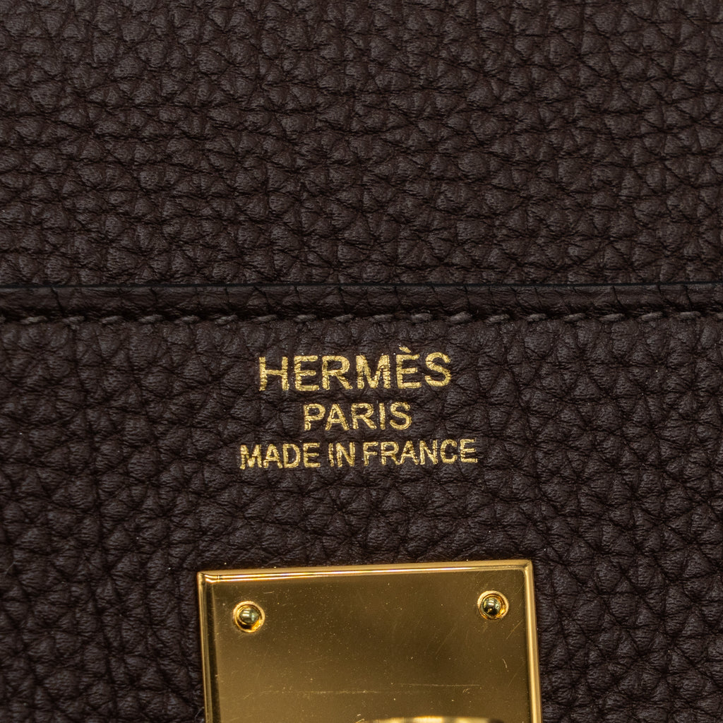 HERMES KELLY 35 TOGO CHOCOLATE GHW
