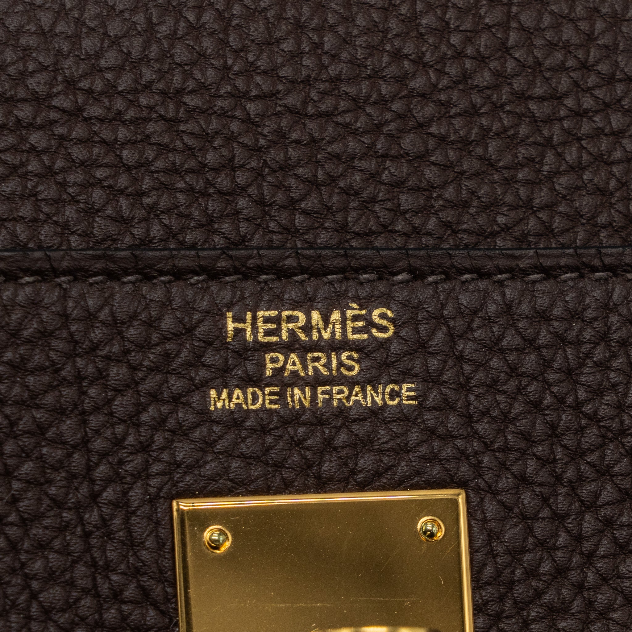 HERMES KELLY 35 TOGO CHOCOLATE GHW