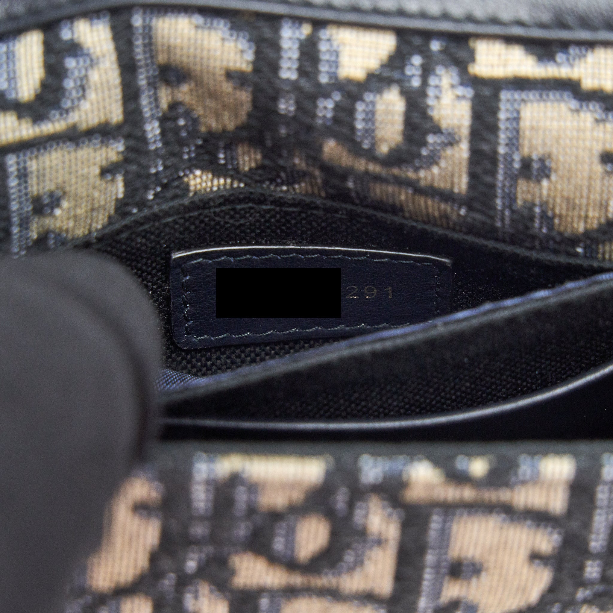 DIOR 30 MONTAIGN NANO POUCH WITH CHAIN BLUE OBLIQUE JACQUARD