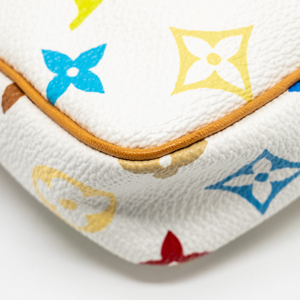 LOUIS VUITTON POCHETTE ACCESSORIES CANVAS WHITE MULTICOLOUR GHW