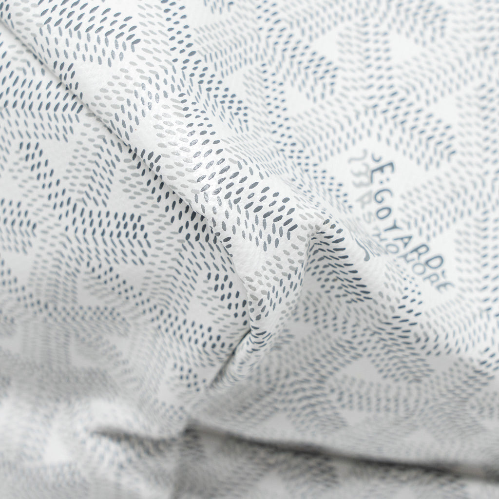 GOYARD SAINT LOUIS PM TOTE BAG LIMITED EDITION GOYARDLINE CANVAS WHITE/LIGHT BLUE SHW