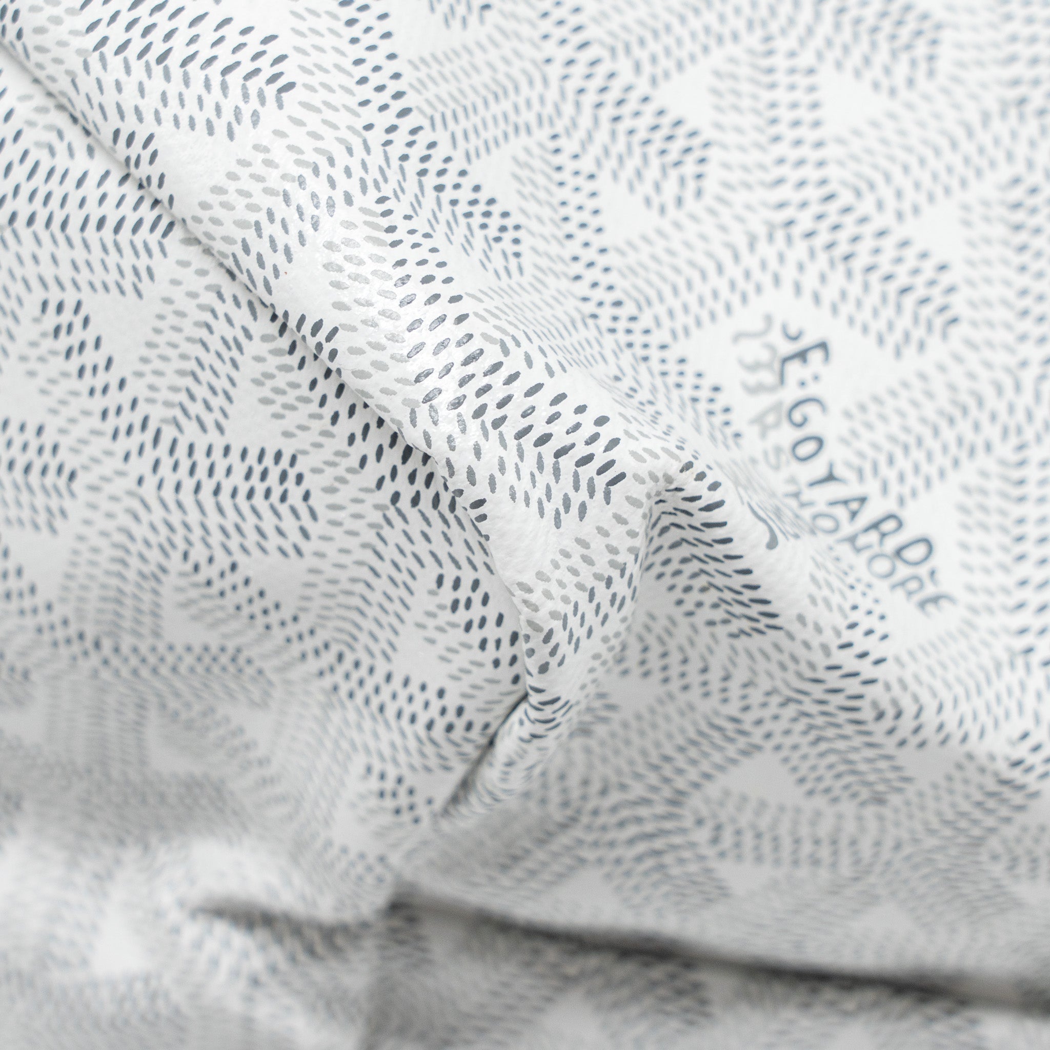 GOYARD SAINT LOUIS PM TOTE BAG LIMITED EDITION GOYARDLINE CANVAS WHITE/LIGHT BLUE SHW