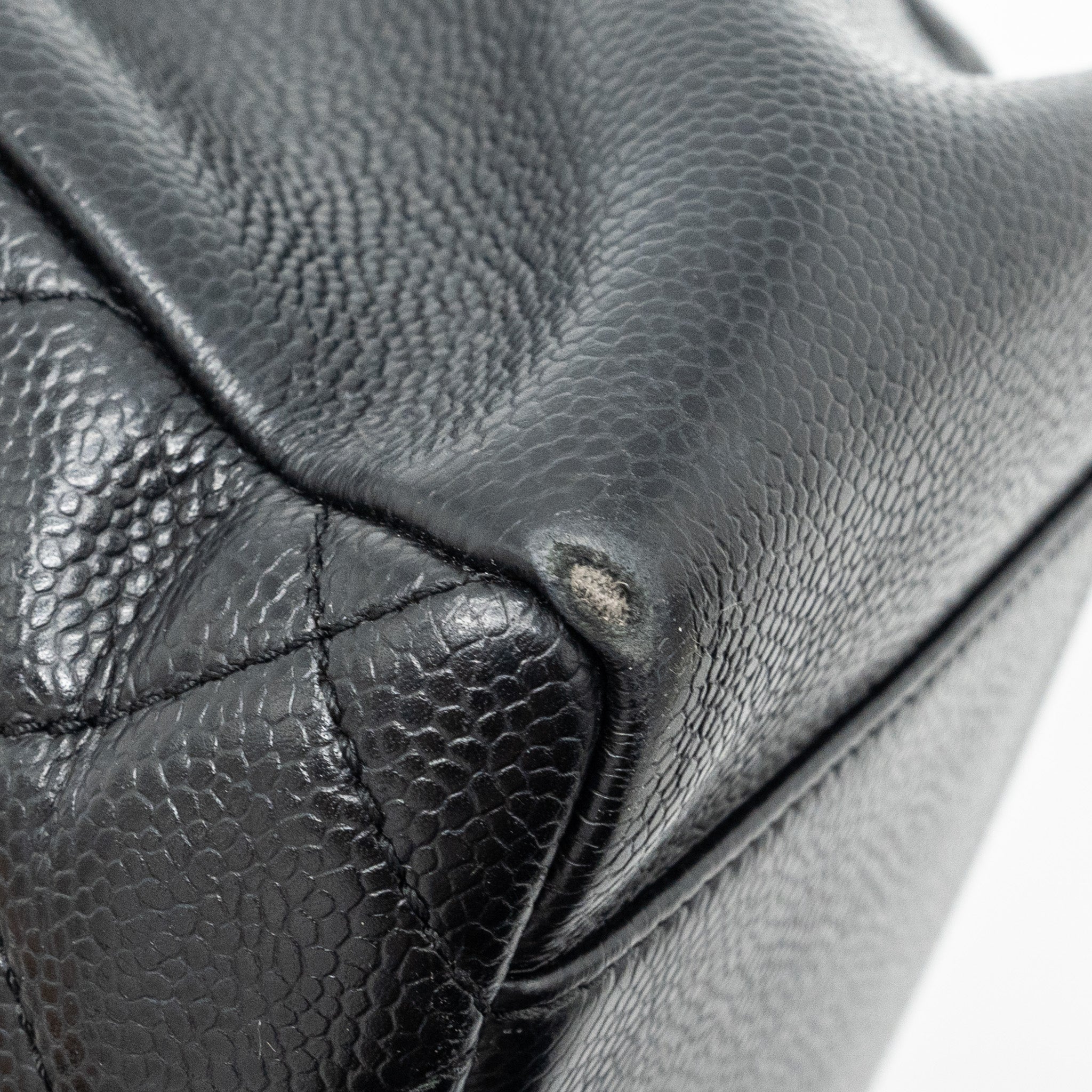 CHANEL GRAND SHOPPING TOTE BAG CAVIAR BLACK GHW