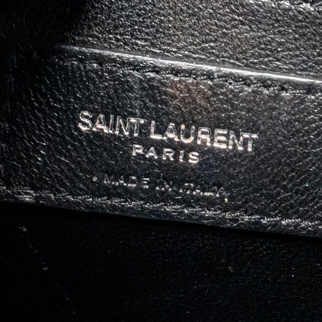 SAINT LAURENT/YSL MEDIUM ENVELOP BAG GRAINED CALFSKIN BLACK SHW
