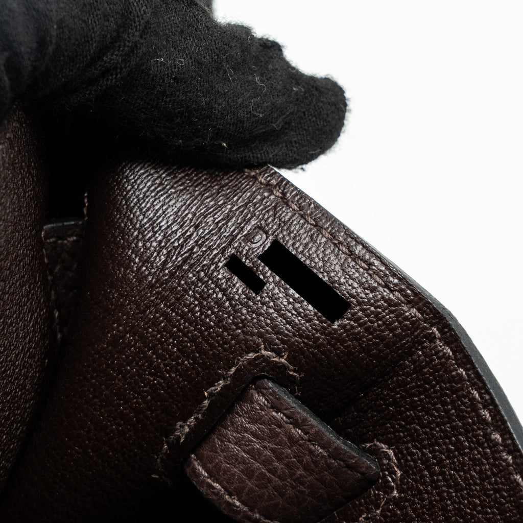 HERMES KELLY 35 TOGO CHOCOLATE GHW