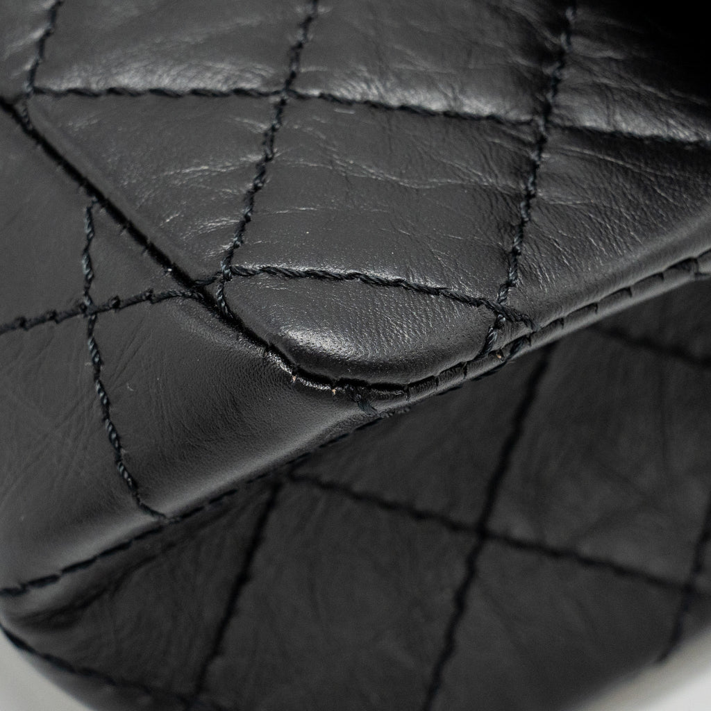 CHANEL MINI 2.55 REISSUE AGED CALFSKIN BLACK GHW (MICROCHIP)