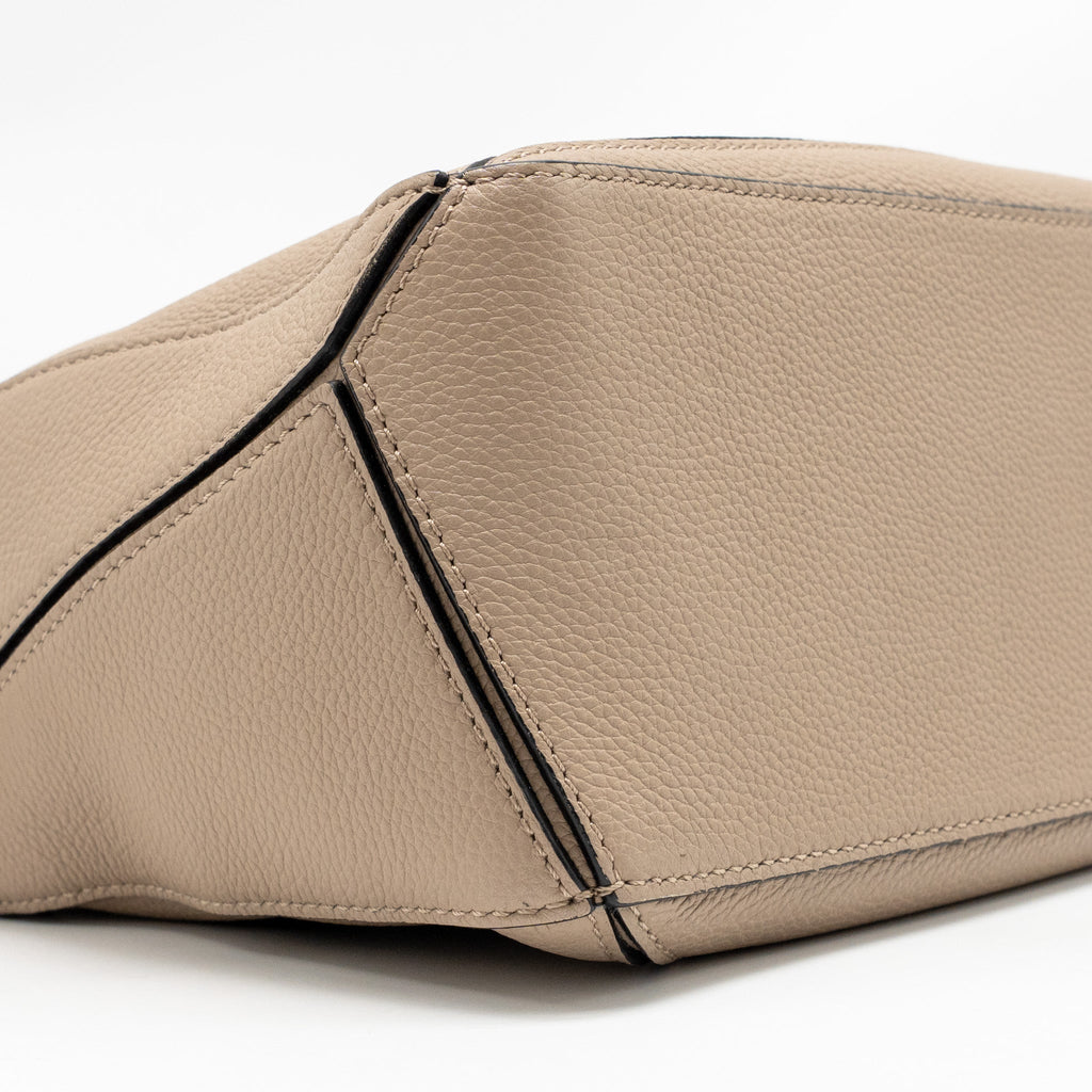 LOEWE SMALL PUZZLE BAG SOFT GRAINED CALFSKIN SAND GHW
