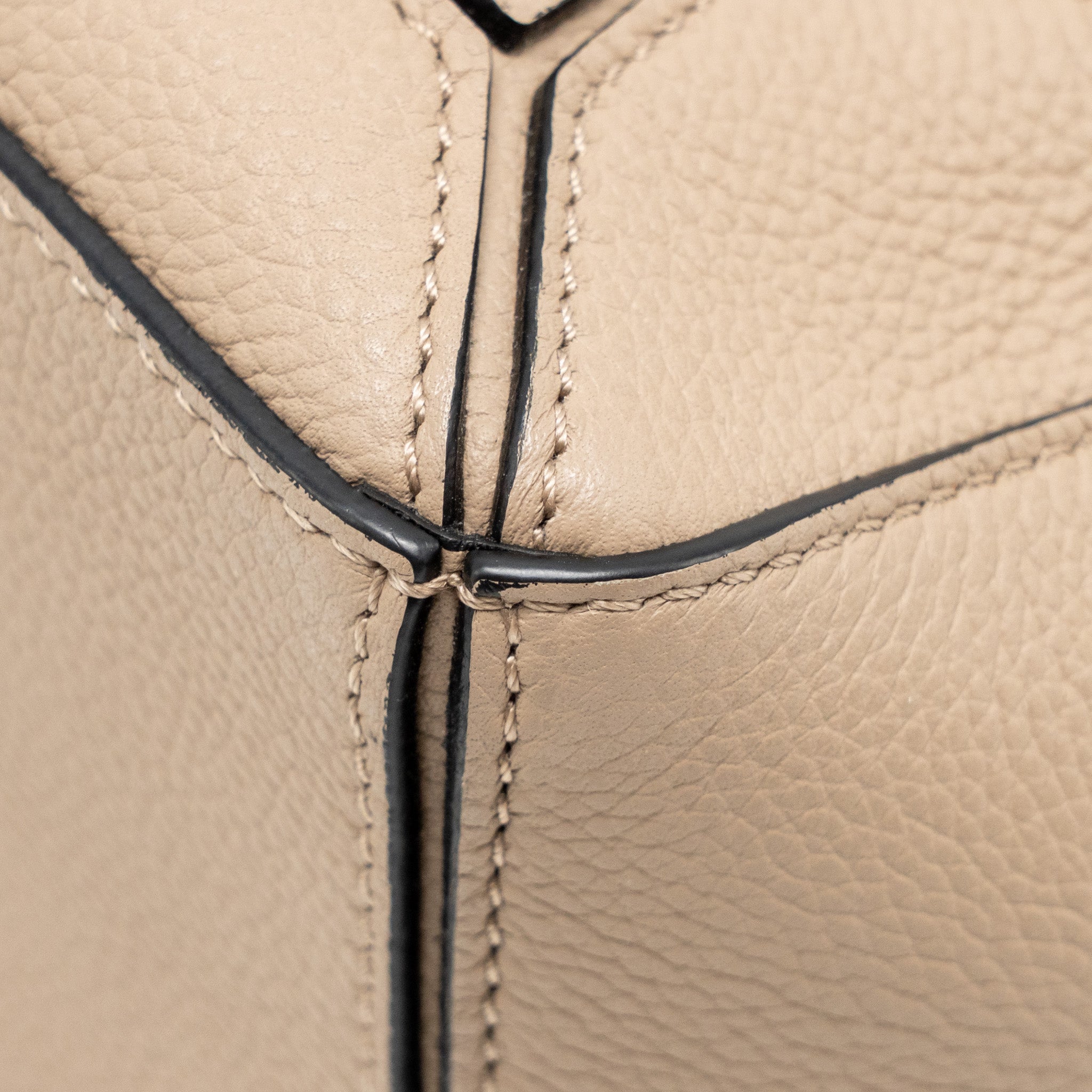 LOEWE SMALL PUZZLE BAG SOFT GRAINED CALFSKIN SAND GHW