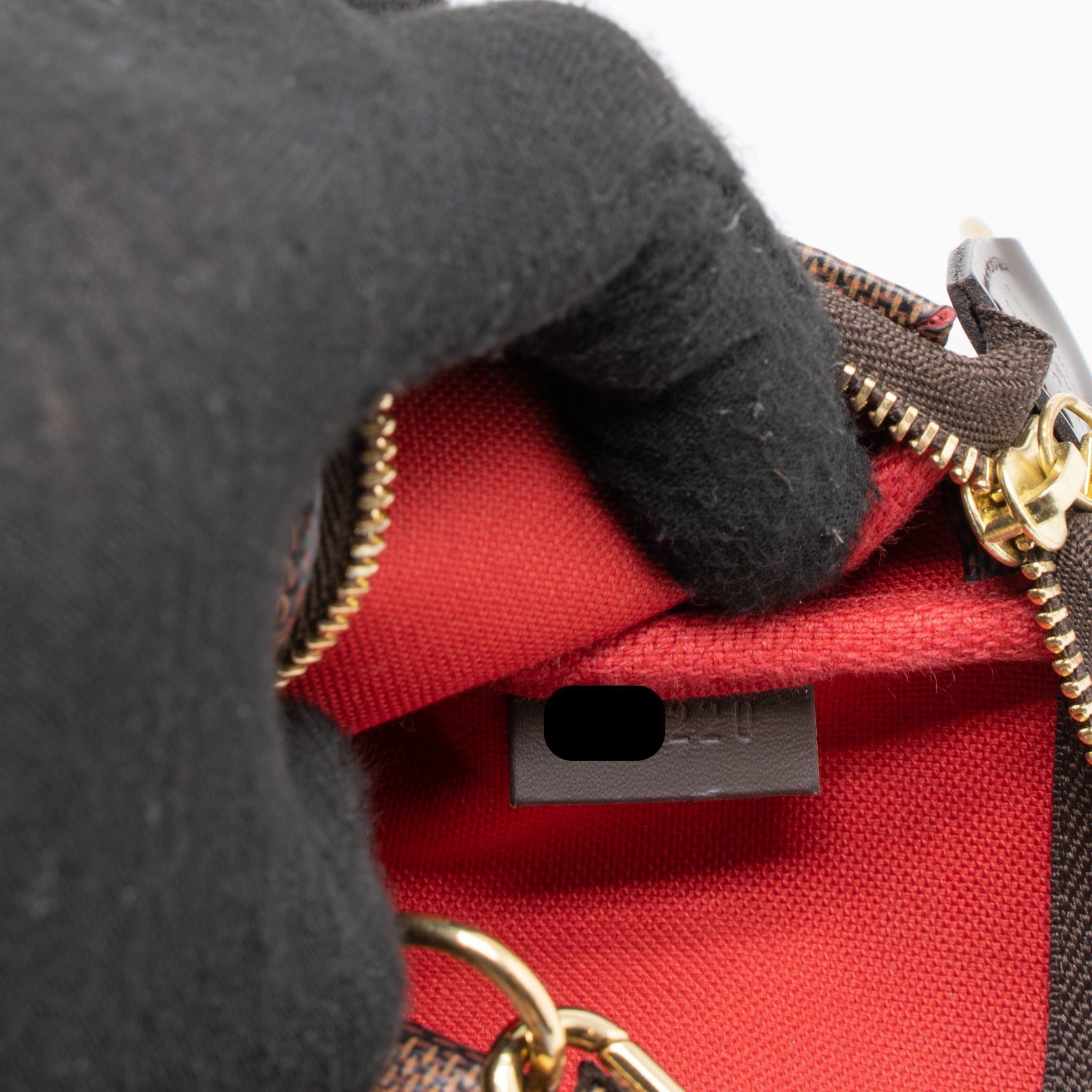 LOUIS VUITTON MINI POCHETTE ACCESSORIES DAMIER EBENE CANVAS GHW