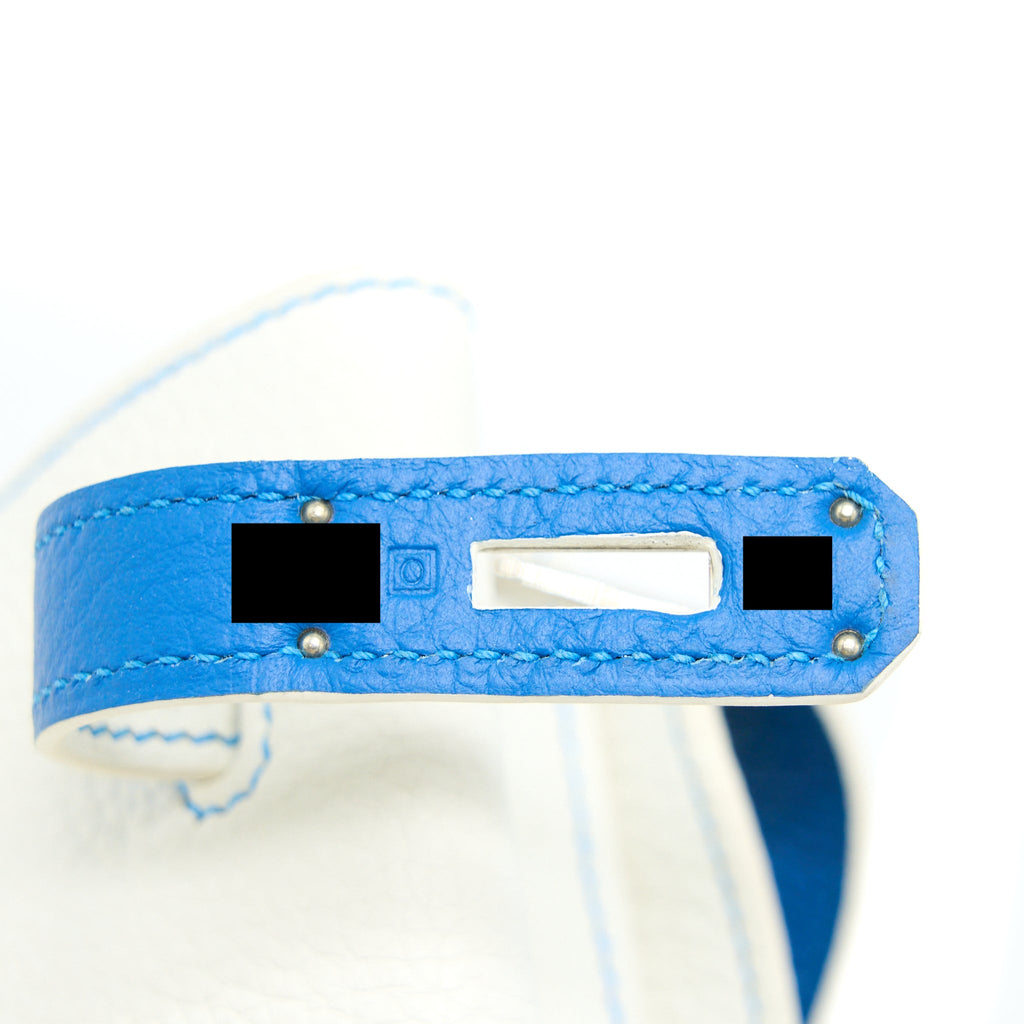 HERMES SO KELLY 26 BLANC/BLUE SHW