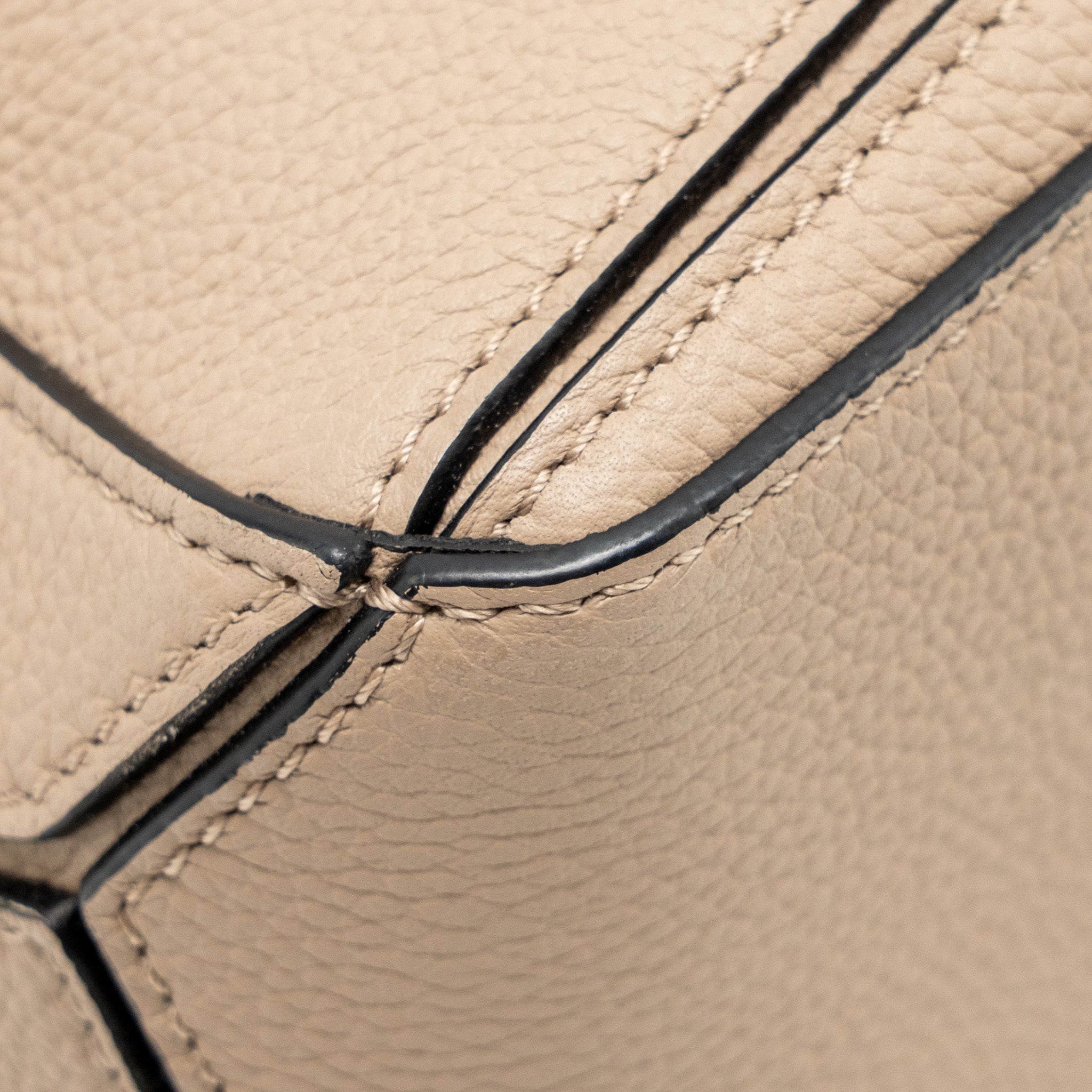 LOEWE SMALL PUZZLE BAG SOFT GRAINED CALFSKIN SAND GHW