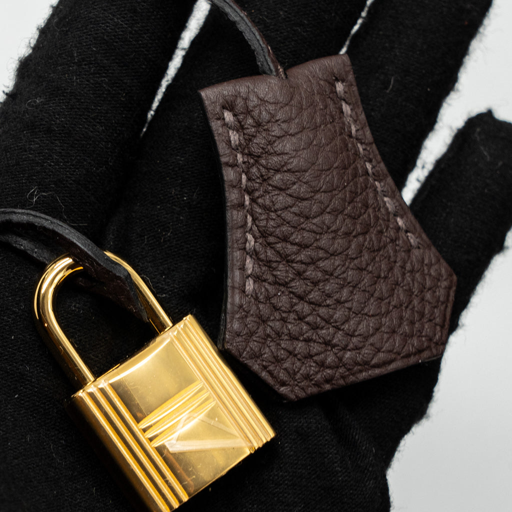 HERMES KELLY 35 TOGO CHOCOLATE GHW