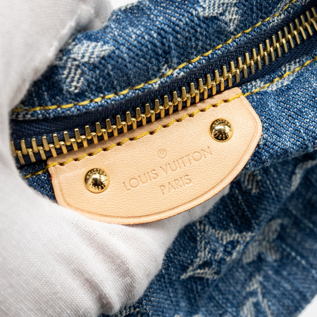 LOUIS VUITTON HILLS POCHETTE MONOGRAM DENIM BLUE GHW