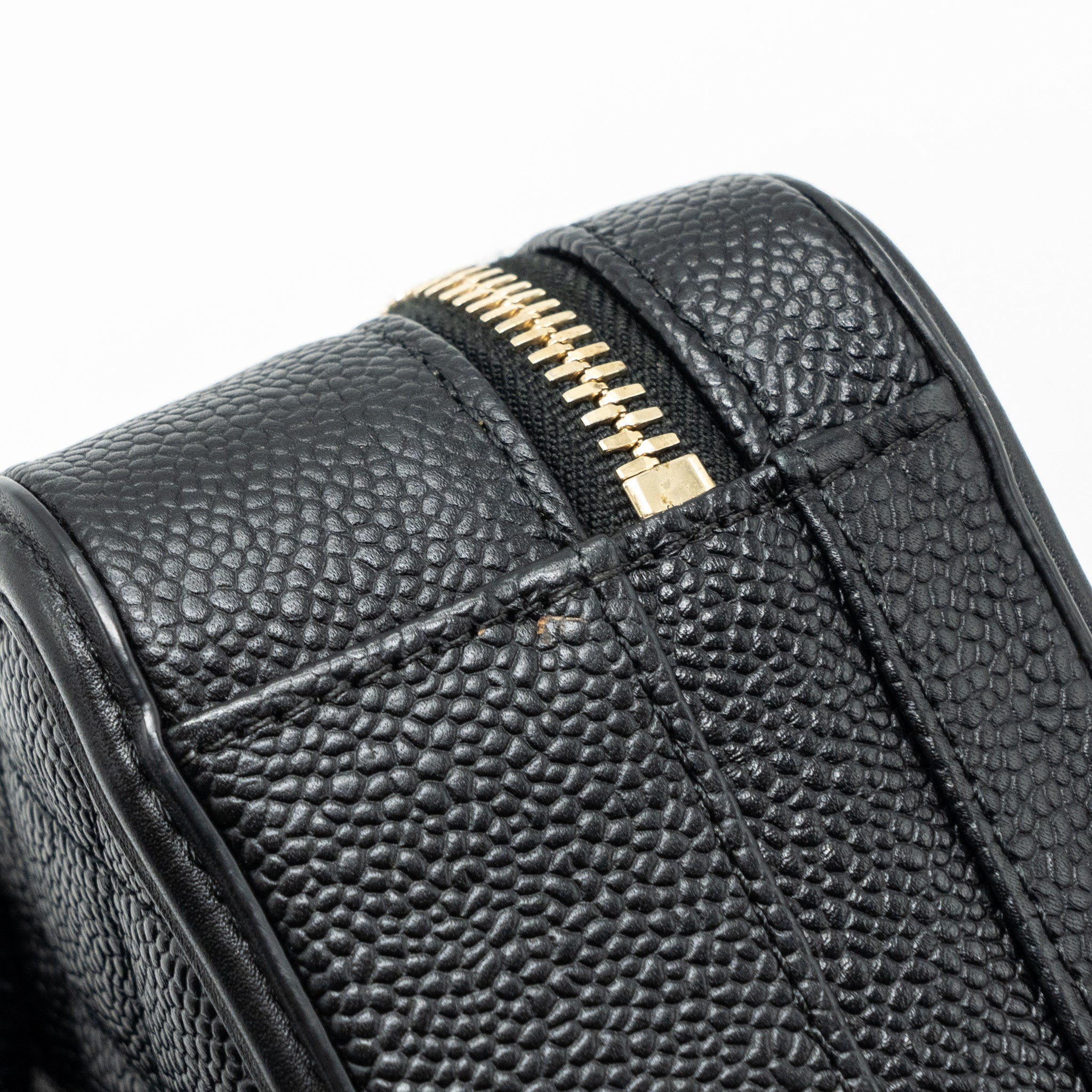 CHANEL MINI FILIGREE VANITY CASE CAVIAR BLACK GHW