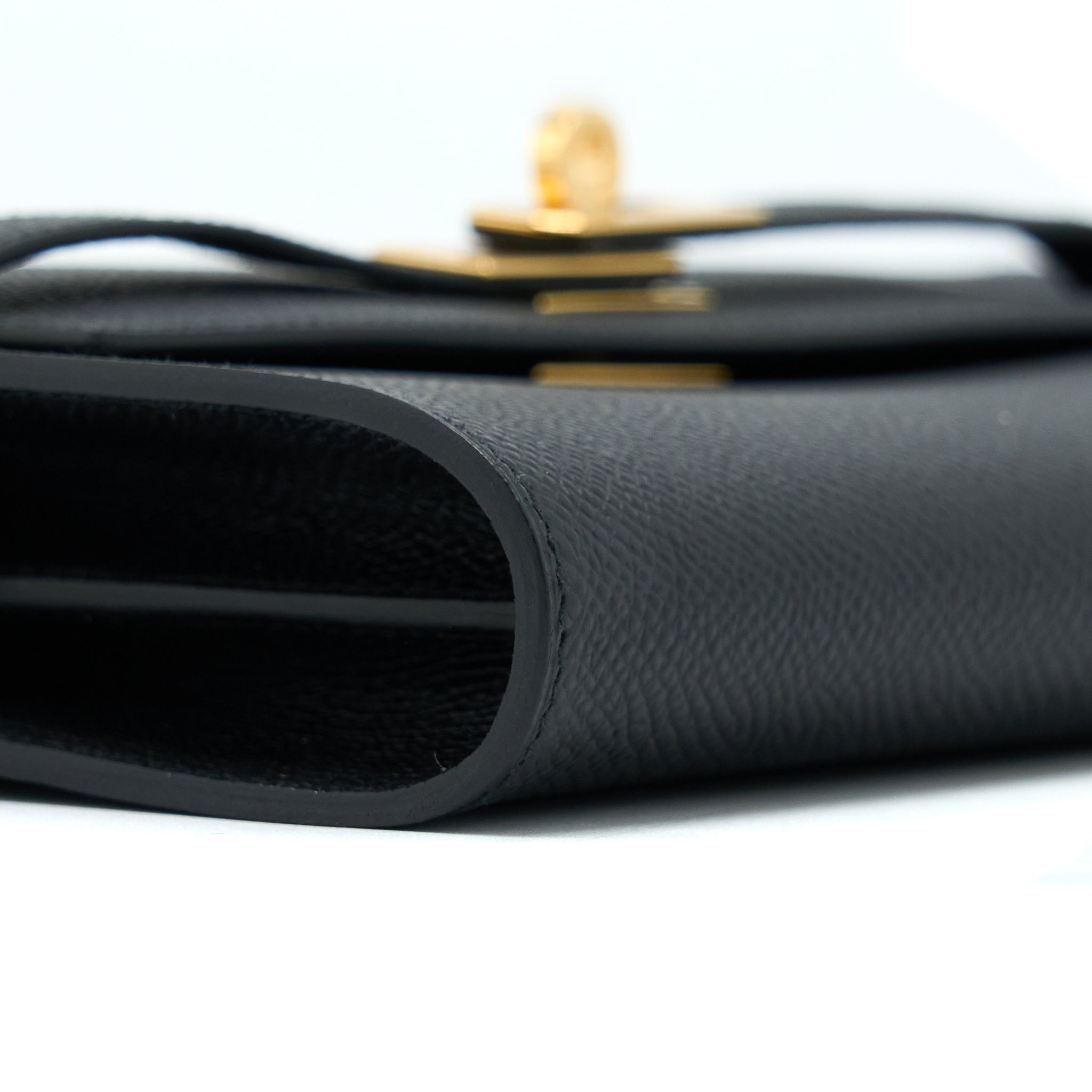 HERMES KELLY TO GO EPSOM BLACK GHW