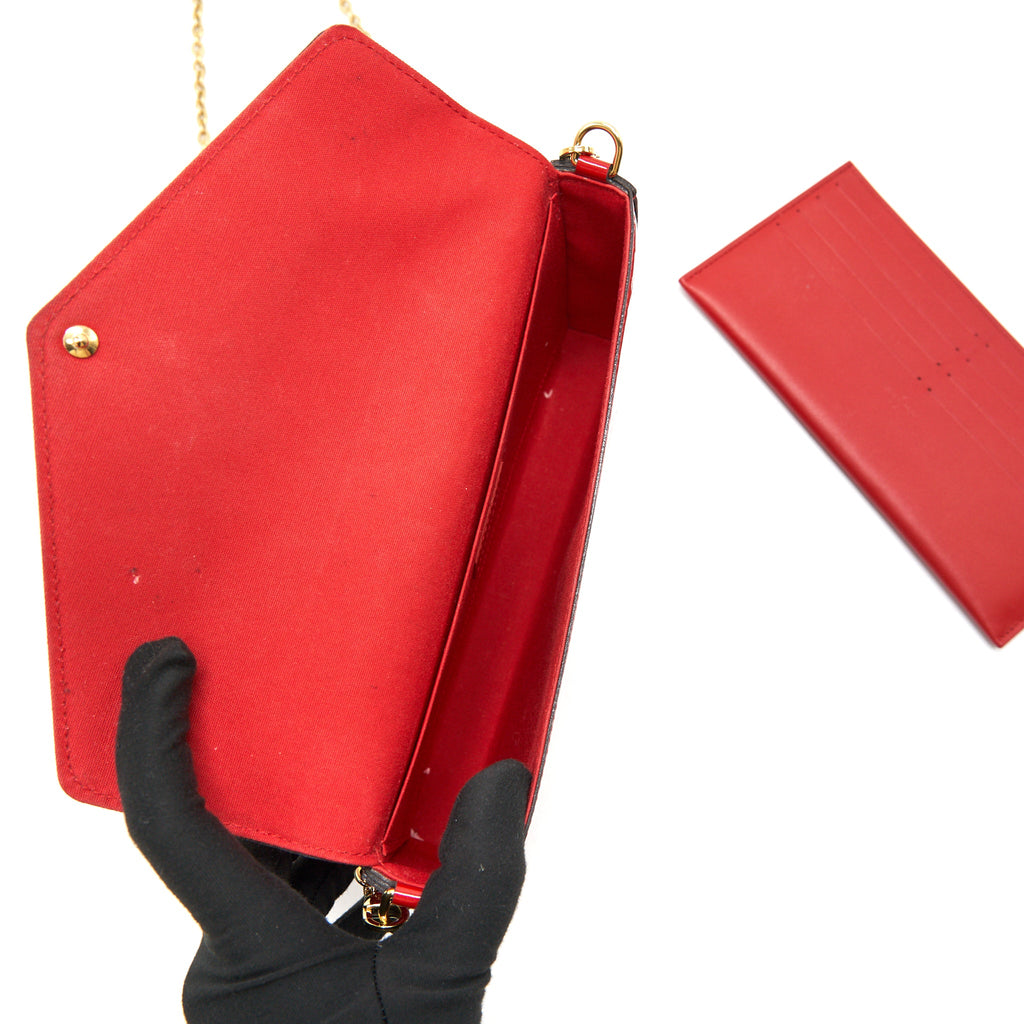LOUIS VUITTON POCHETTE FELICIE MONOGRAM PATENT LEATHER