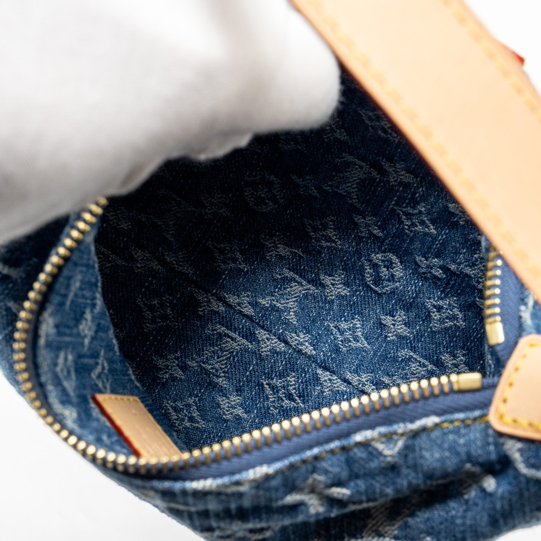 LOUIS VUITTON HILLS POCHETTE MONOGRAM DENIM BLUE GHW