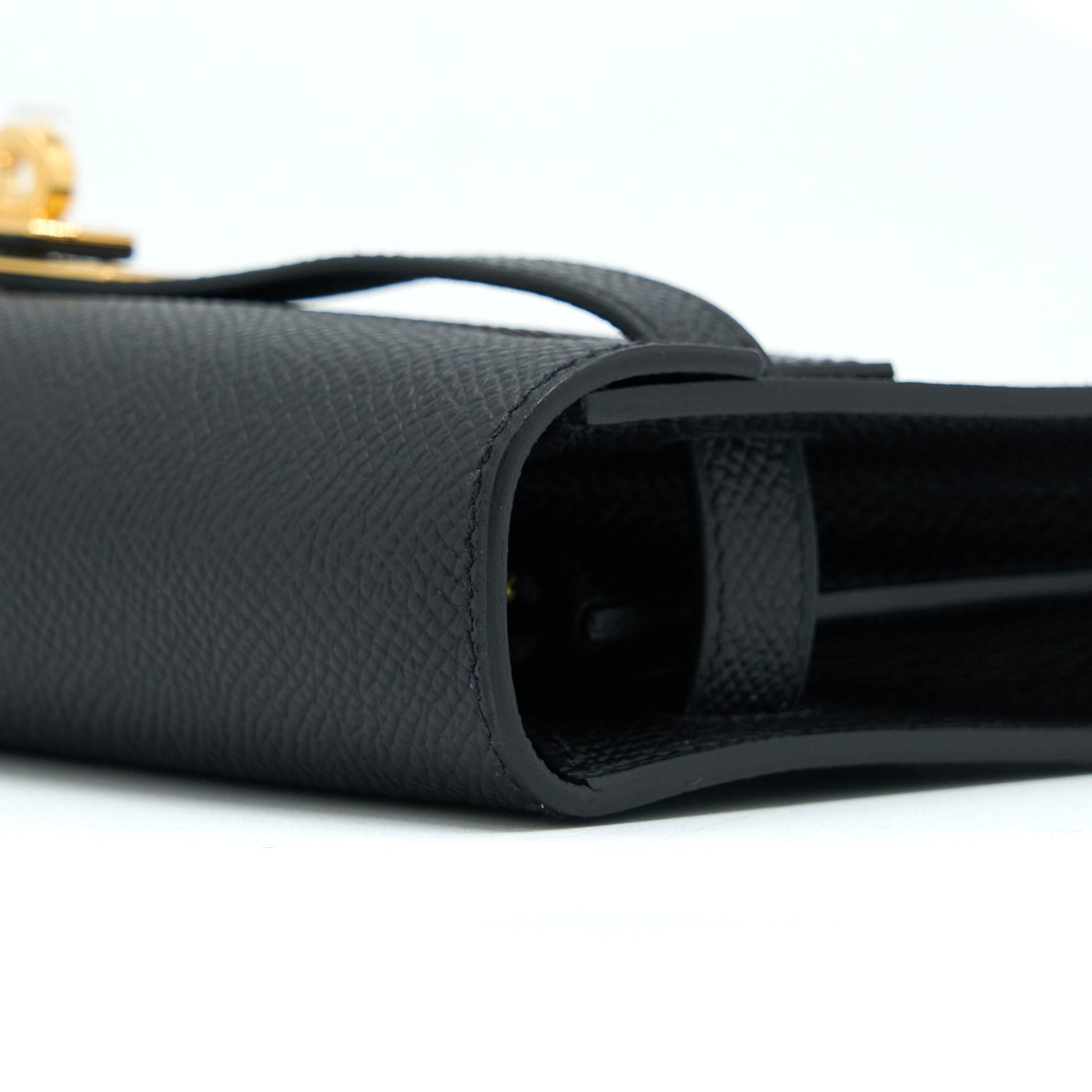 HERMES KELLY TO GO EPSOM BLACK GHW
