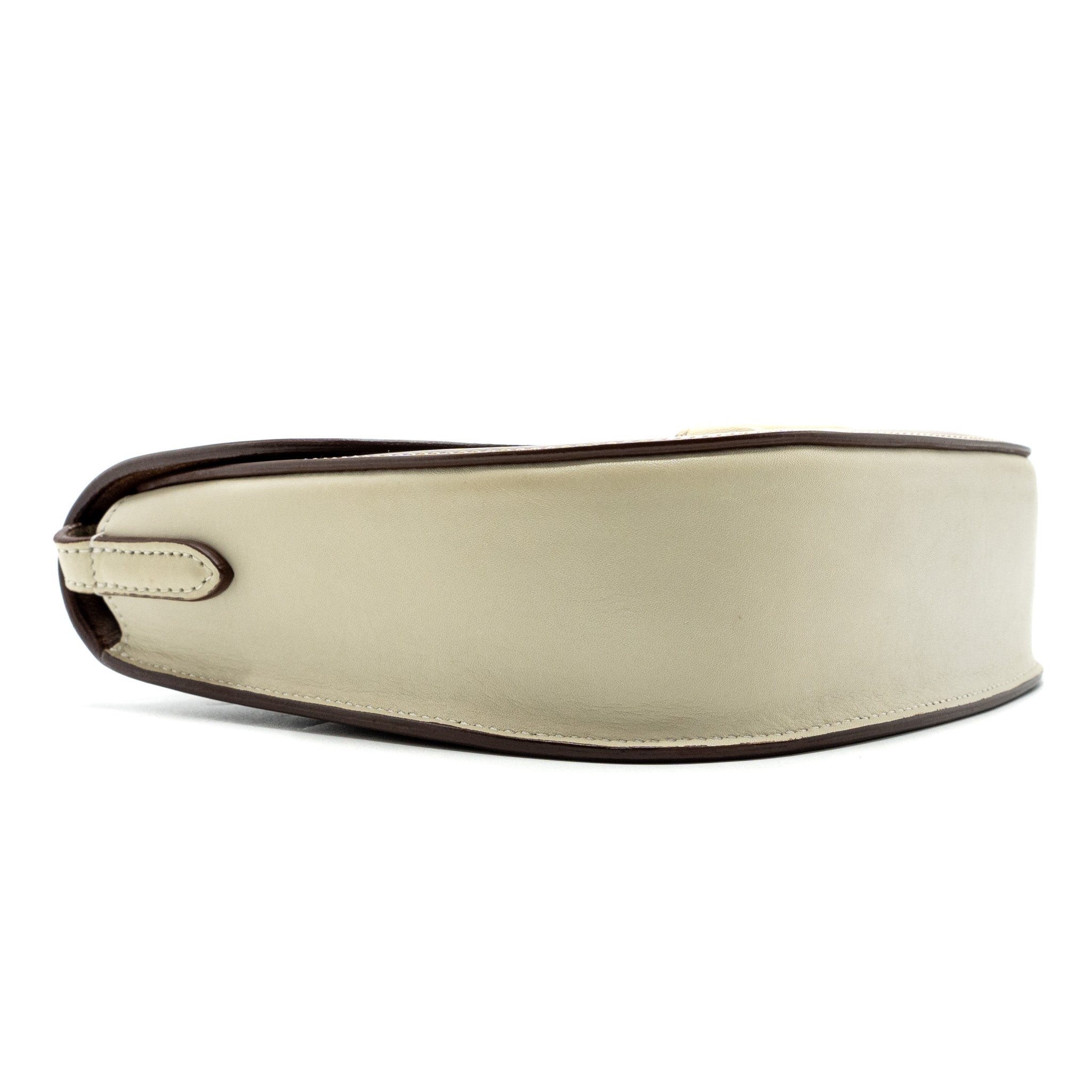 CELINE TROUTTEUR CROSSBODY BAG LEATHER CARAMEL / CREAM GHW