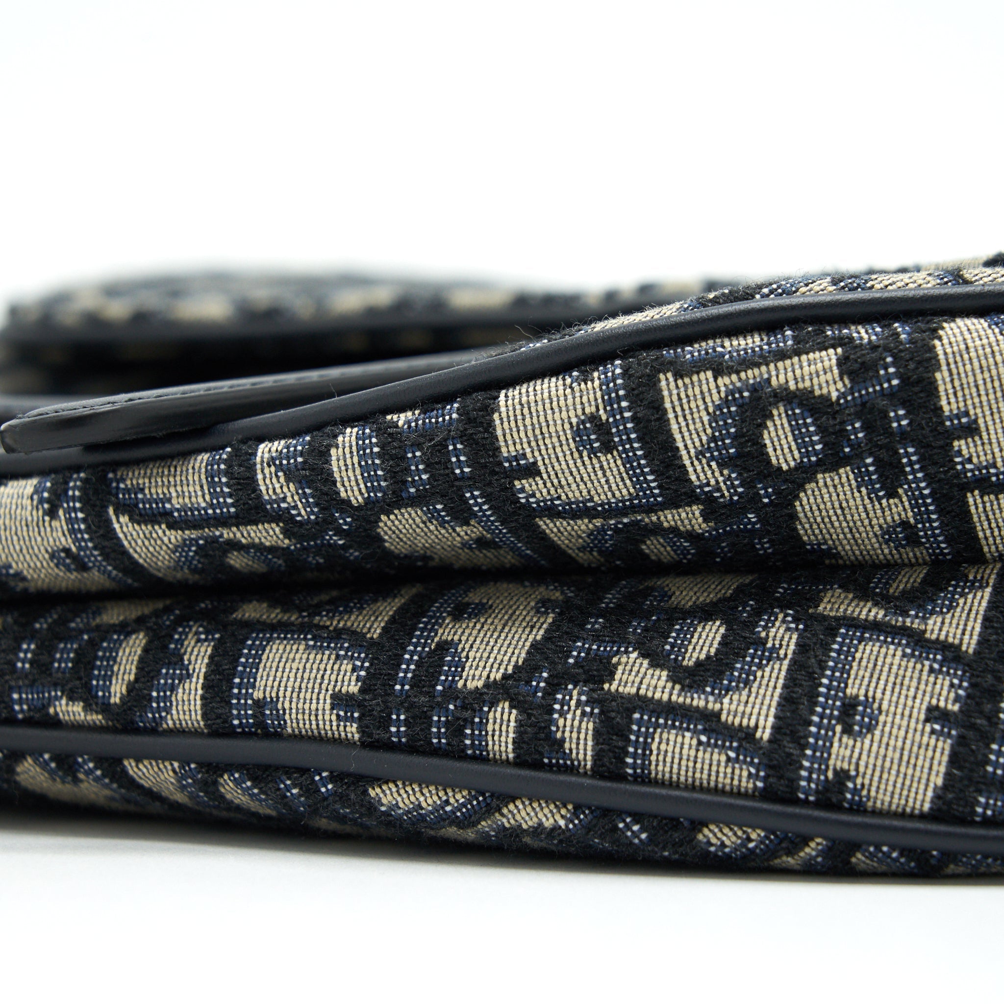 DIOR MEDIUM SADDLE BAG BLUE OBLIQUE JACQUARD