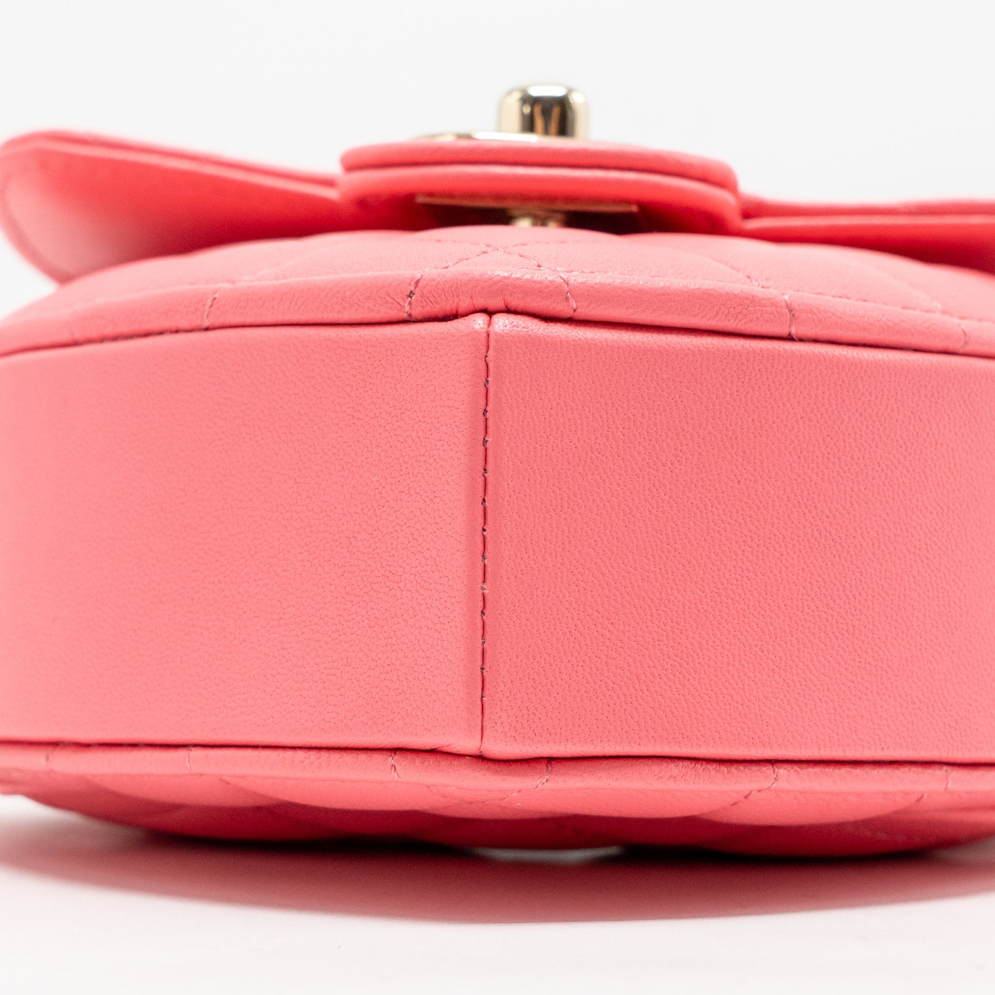CHANEL SMALL HEART BAG LAMBSKIN PINK LGHW